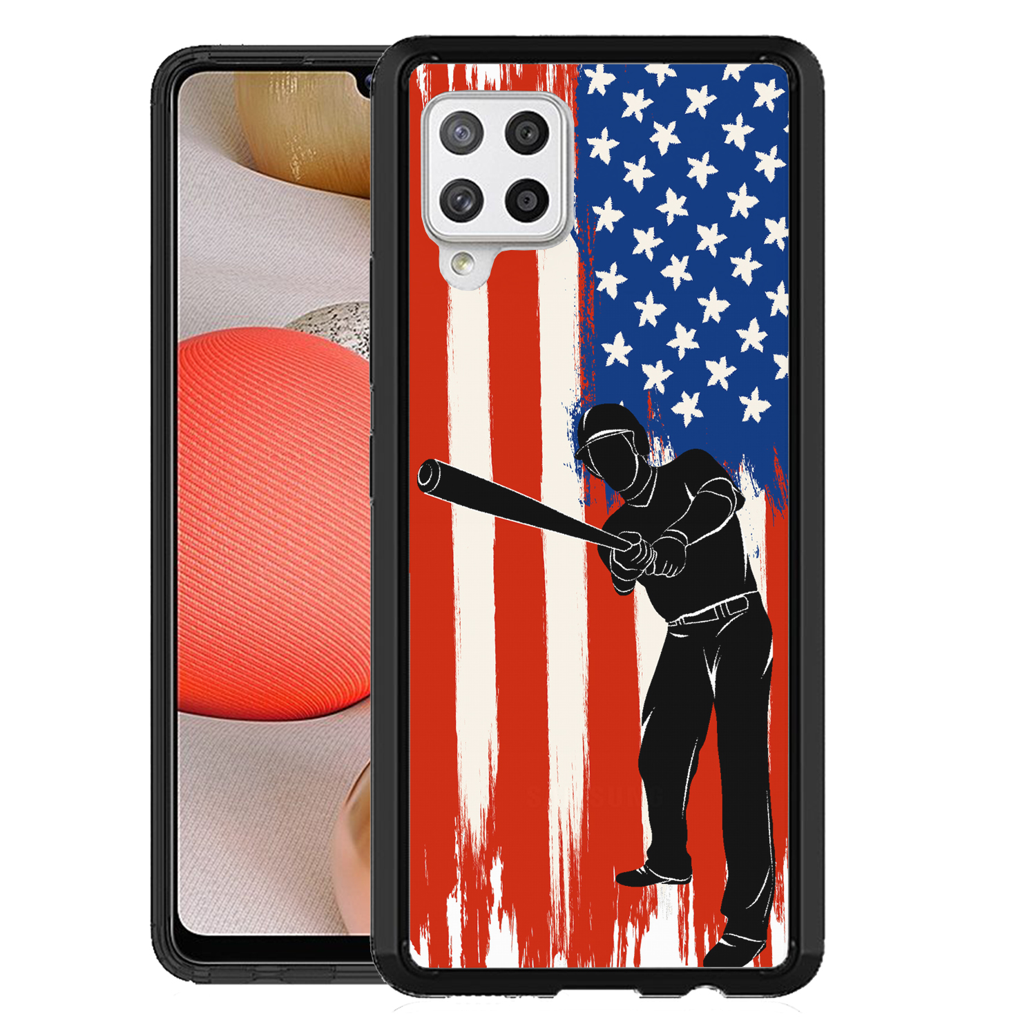 For [Samsung Galaxy A42 5G][BLACK BUMPER][Clear TPU Shield SET14]