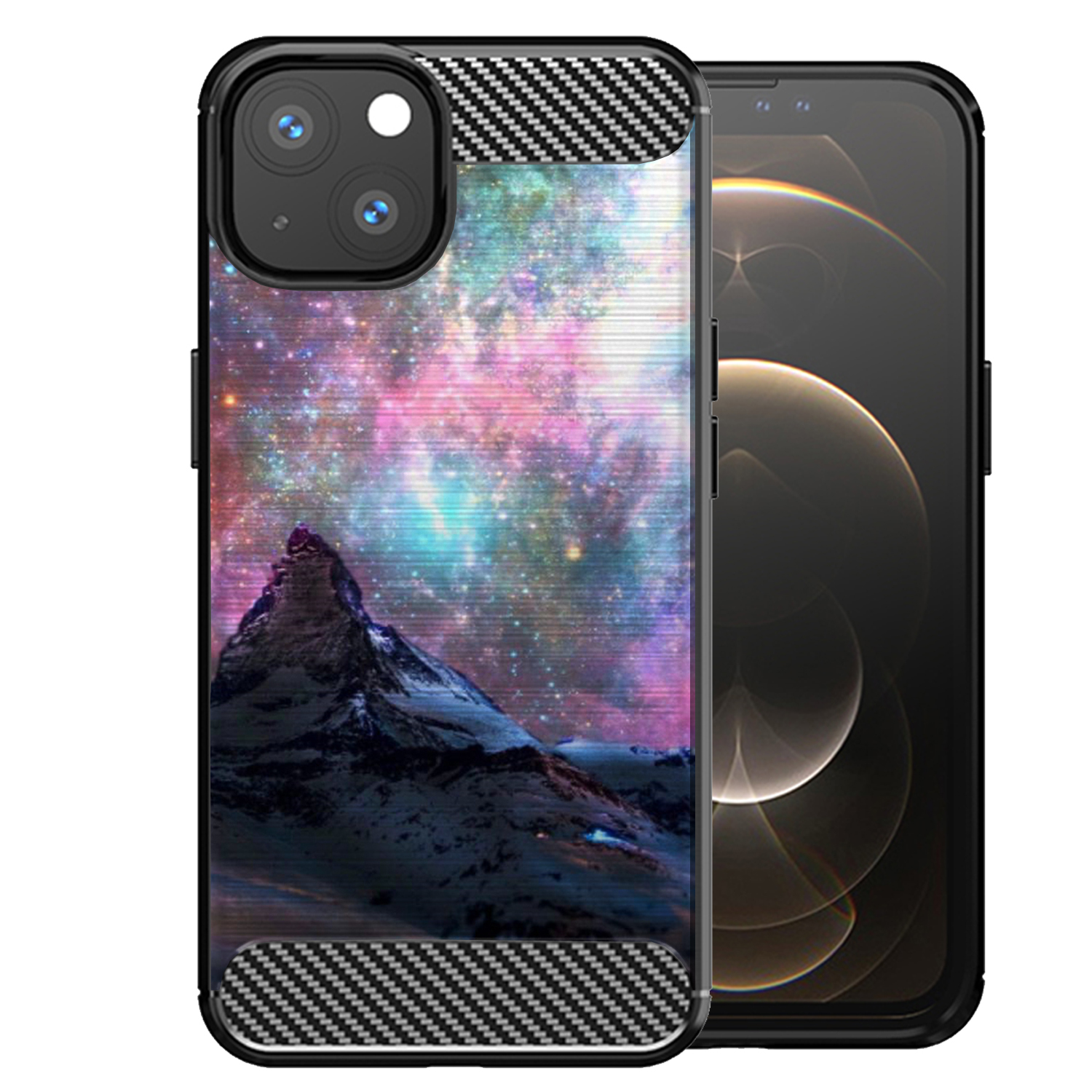 For [Apple iPhone 13 Mini ][Flex TPU Fiber SET2] Slim Matte Grip Case