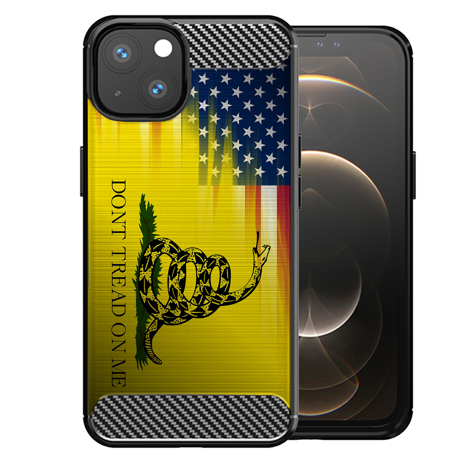 Case For [Apple iPhone 13 (6.1″)] [Flex TPU Fiber SET3] Slim Black Cover