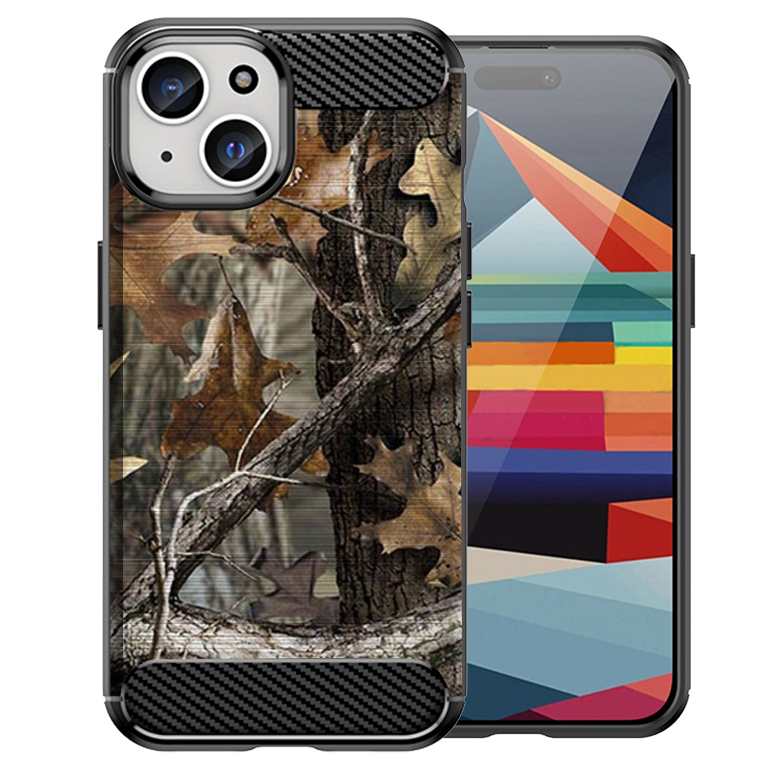 For [Apple iPhone 15 ][Flex TPU Fiber SET4] Shockproof Slim Flexible Case