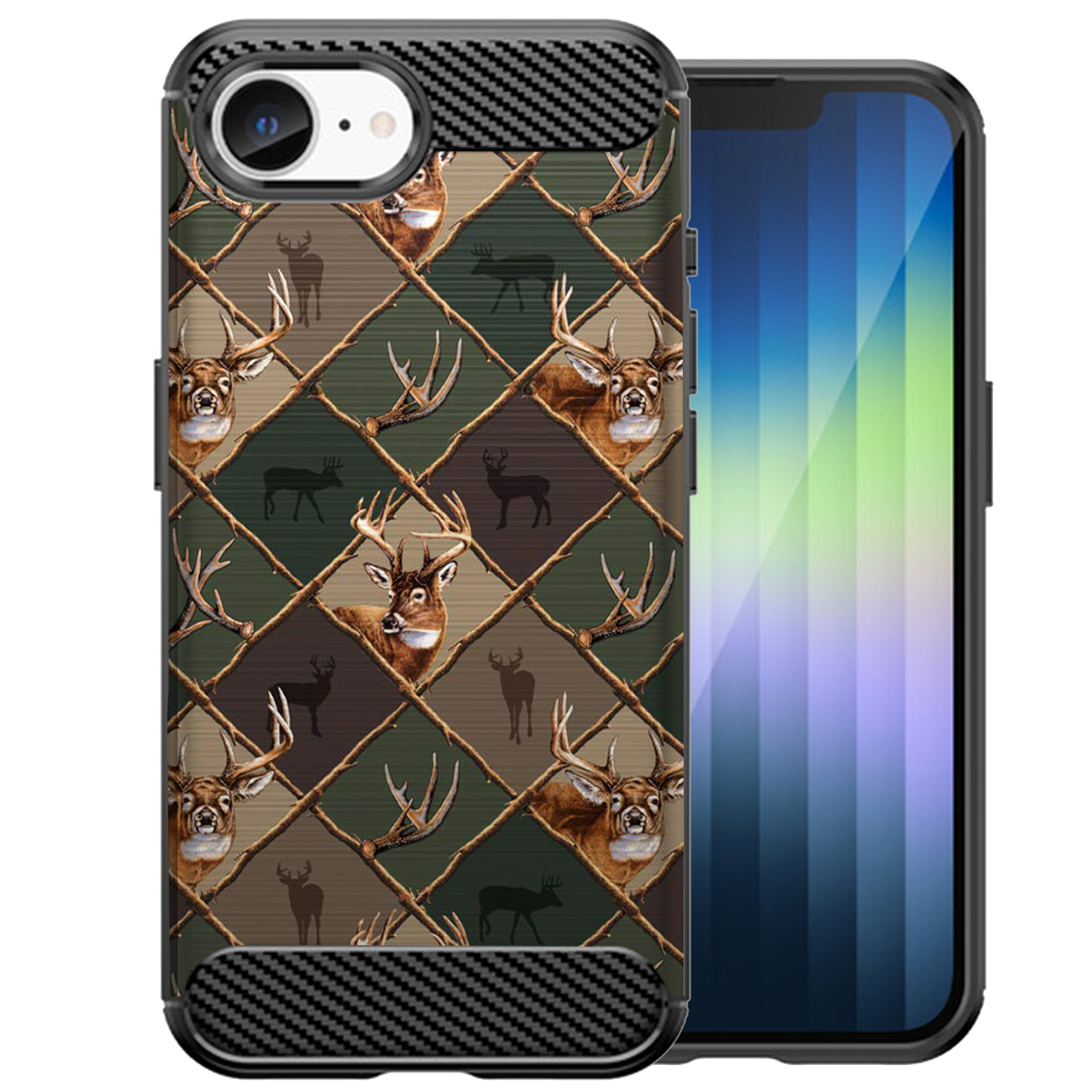 For [Apple iPhone 17E][Flex TPU Fiber SET12] Slim Shock Combat Case