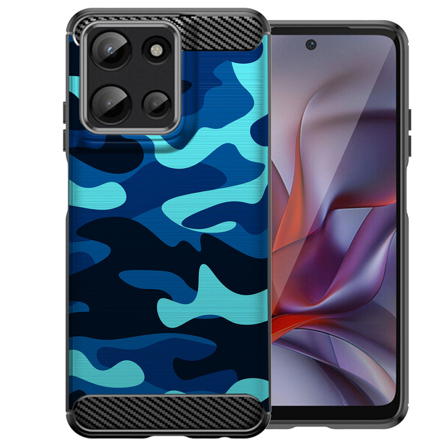 Case For Moto G 5G 2025 | Flex TPU Fiber | Matte Black Flexible Cover