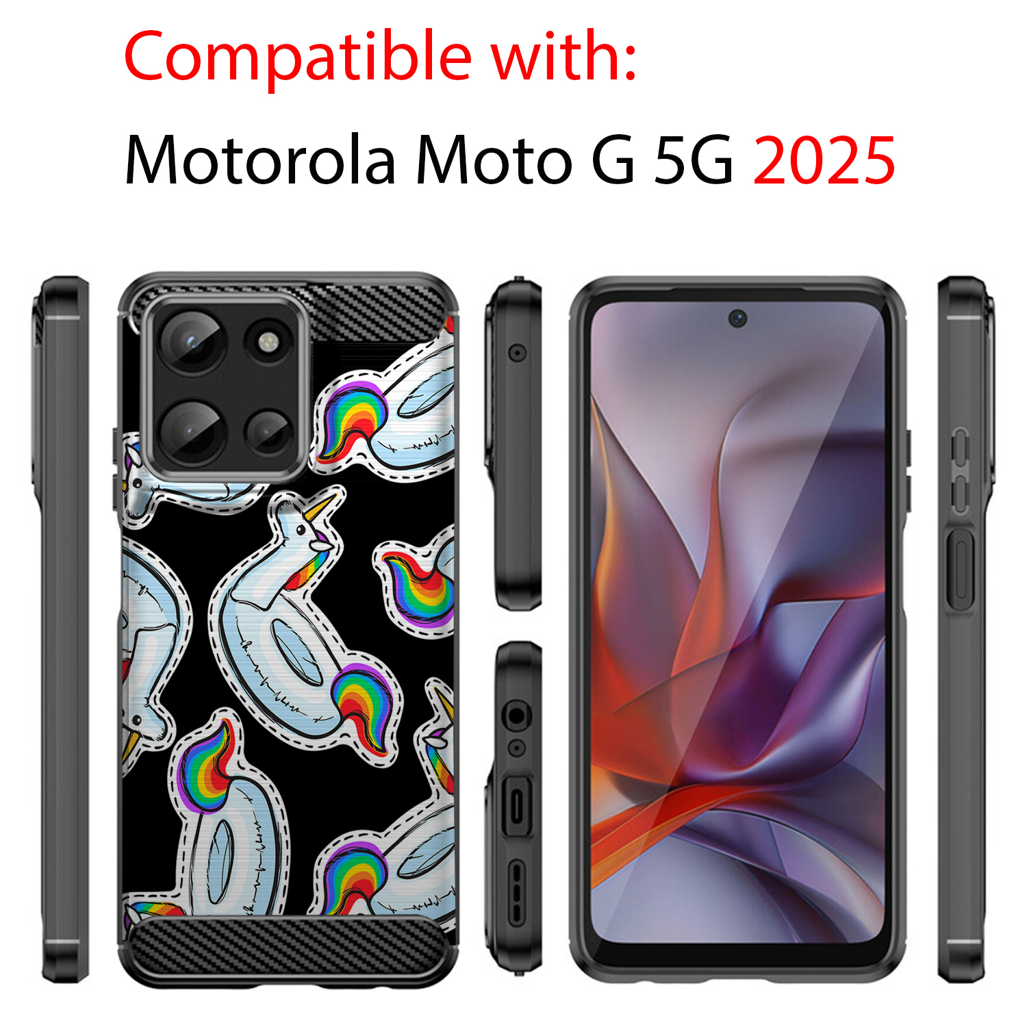 Case For Moto G 5G 2025 | Flex TPU | Flexible Embossed Slim Cover - Picture 7 of 69