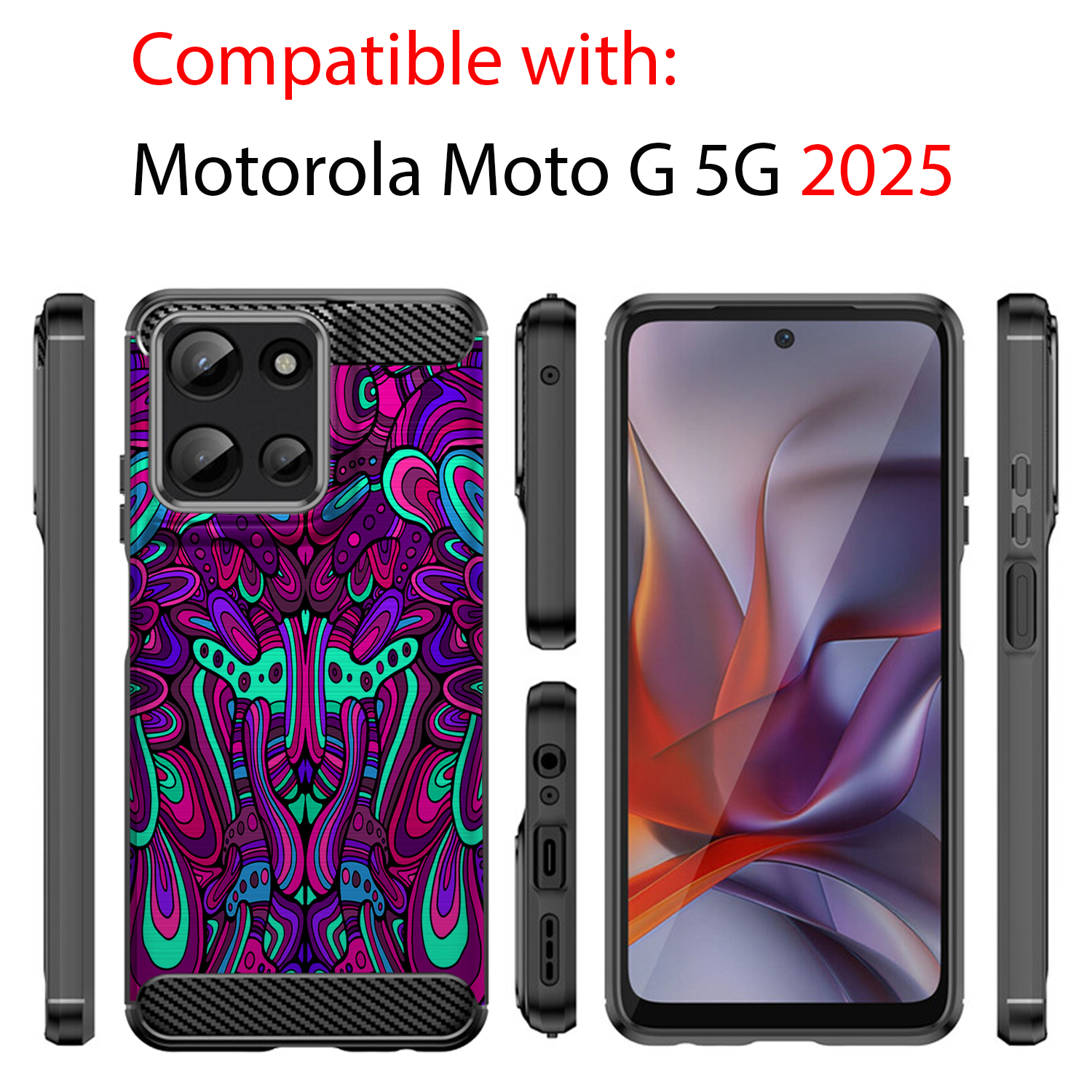 Case For Moto G 5G 2025 | Flex TPU | Flexible Embossed Slim Cover - Picture 47 of 69
