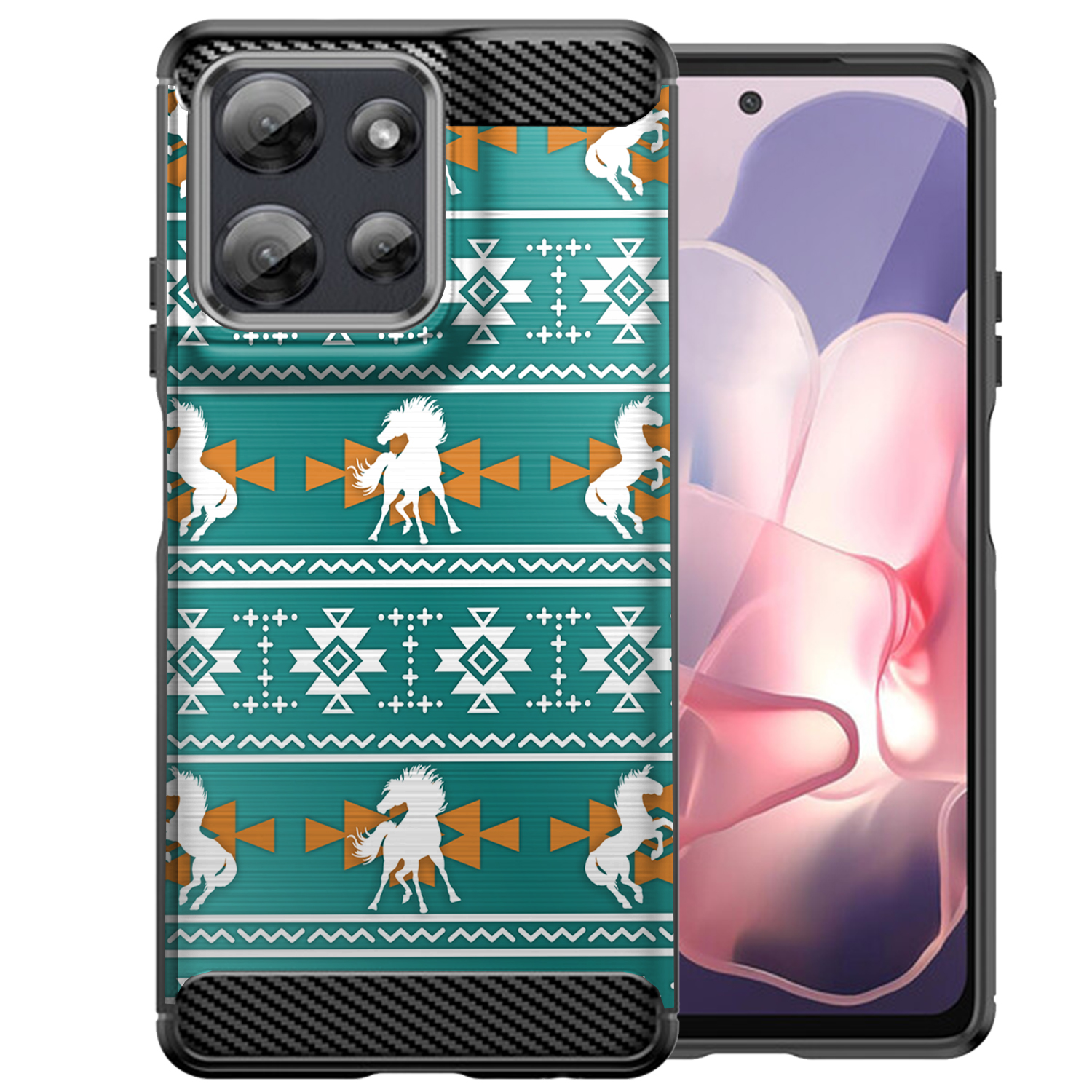 Case For Moto G Stylus 2025 | Flex TPU | Tribal Design Slim Flexible Black Case - Picture 10 of 41