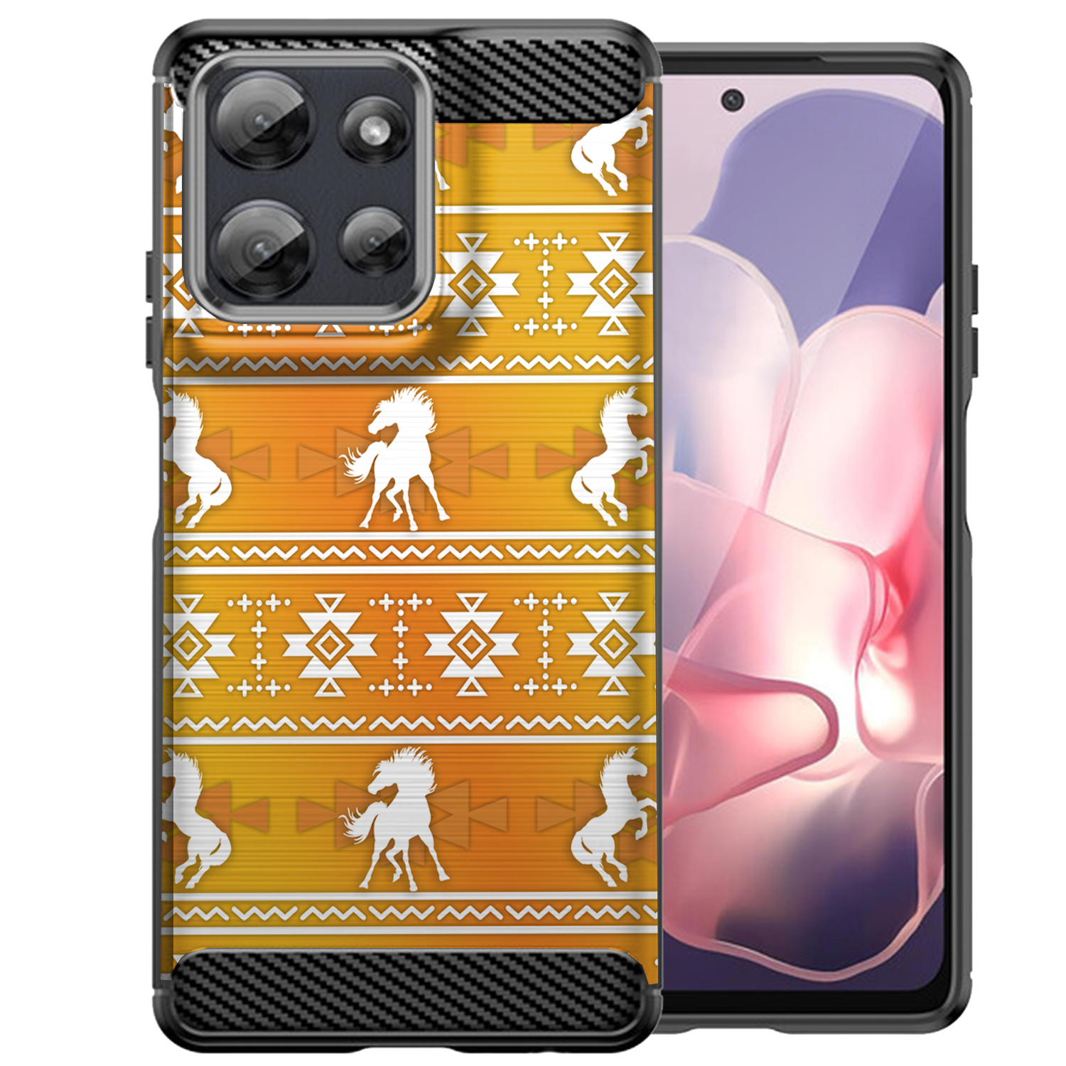 Case For Moto G Stylus 2025 | Flex TPU | Tribal Design Slim Flexible Black Case - Picture 14 of 41