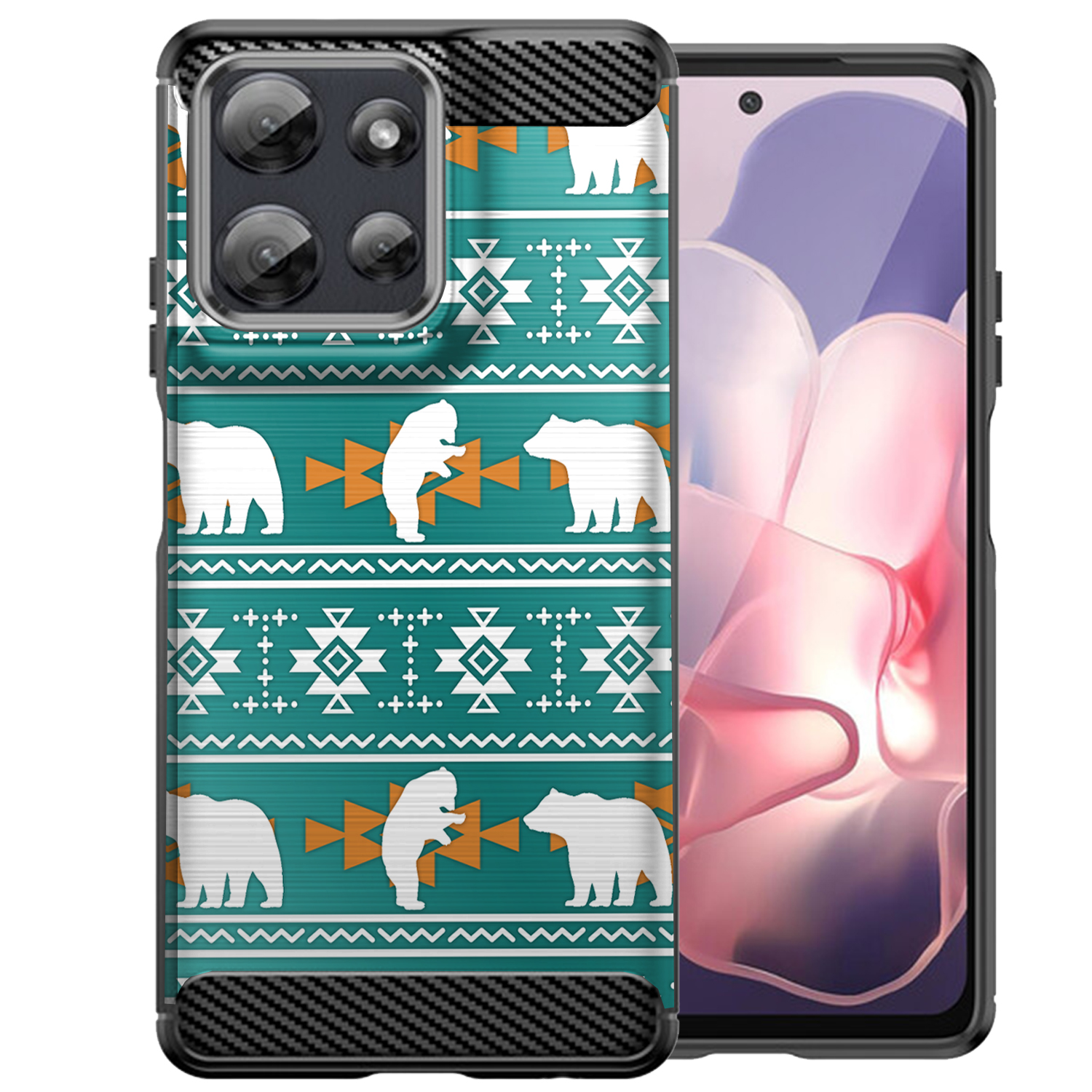Case For Moto G Stylus 2025 | Flex TPU | Tribal Design Slim Flexible Black Case - Picture 18 of 41