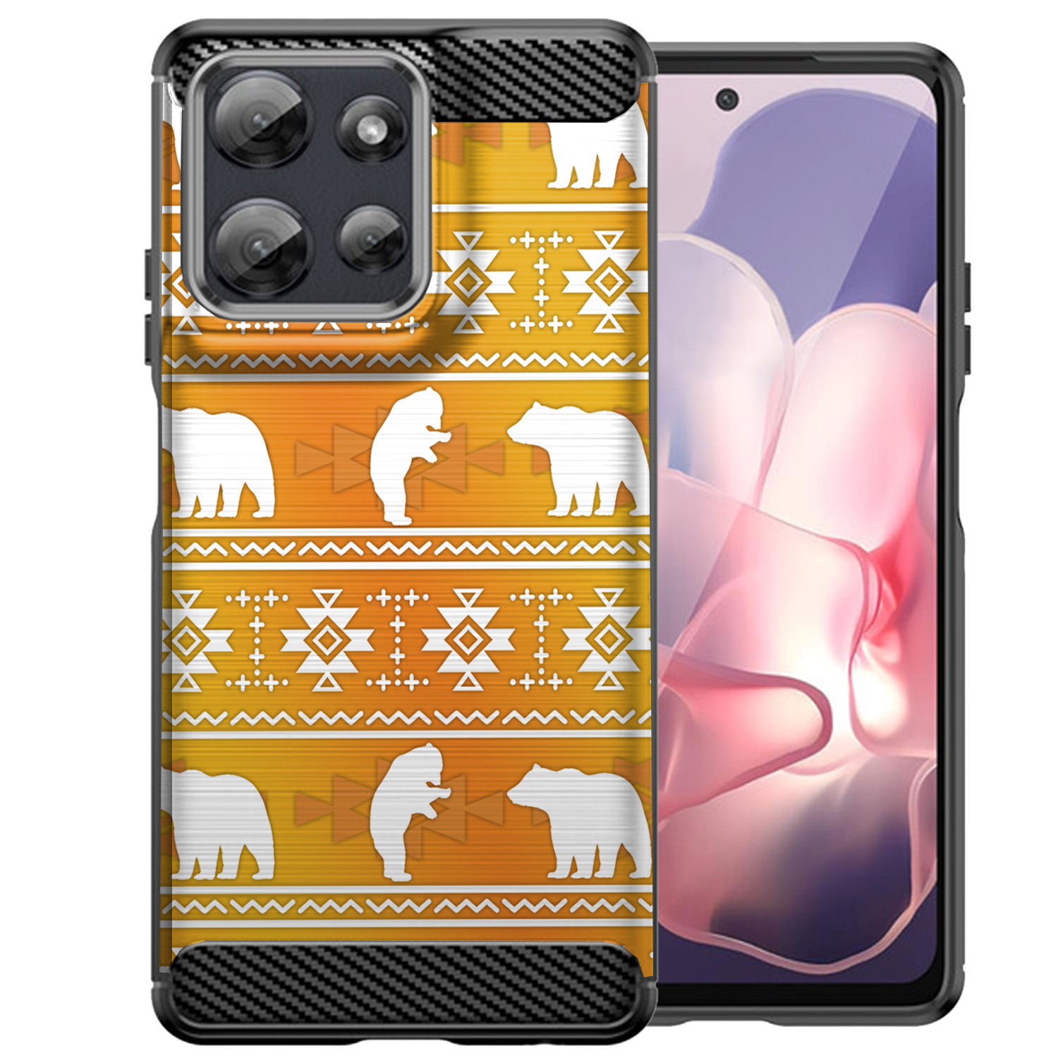 Case For Moto G Stylus 2025 | Flex TPU | Tribal Design Slim Flexible Black Case - Picture 22 of 41