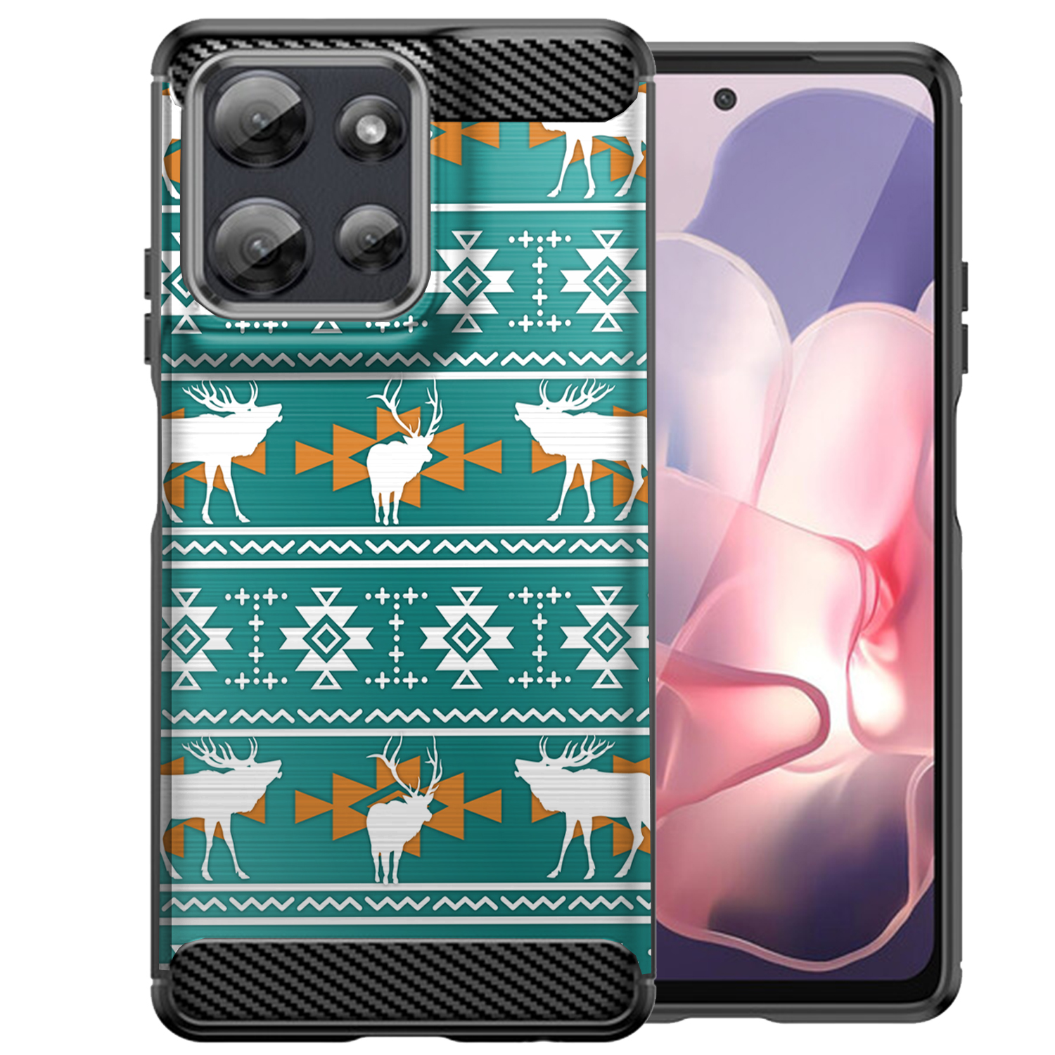 Case For Moto G Stylus 2025 | Flex TPU | Tribal Design Slim Flexible Black Case - Picture 34 of 41