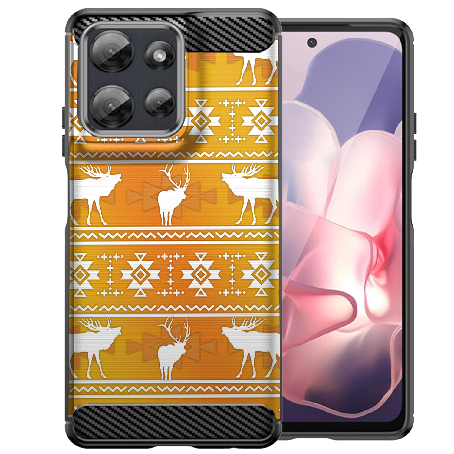 Case For Moto G Stylus 2025 | Flex TPU | Tribal Design Slim Flexible Black Case - Picture 38 of 41