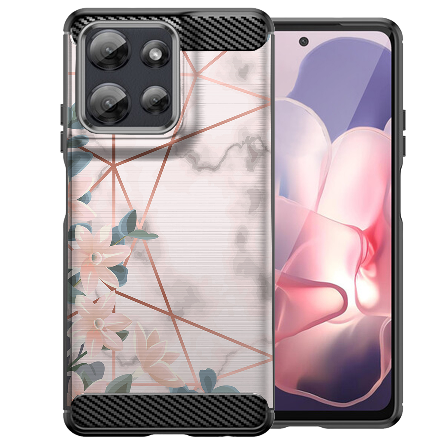 Custodia per Moto G Stylus 2025 | Flex TPU Fibra | Cover Protettiva Slim Nera - Foto 10 di 53