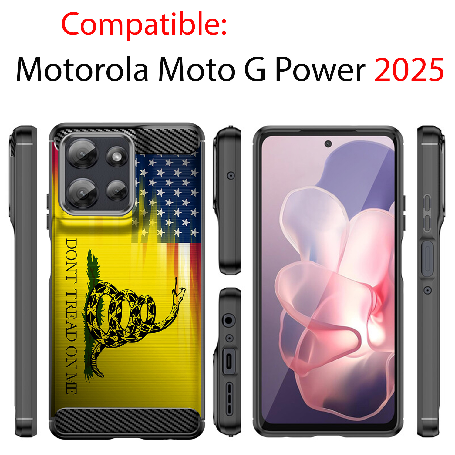 Case For Moto G Power 2025 | Flex TPU Fiber | Slim Black Protective Cover - Picture 3 of 53