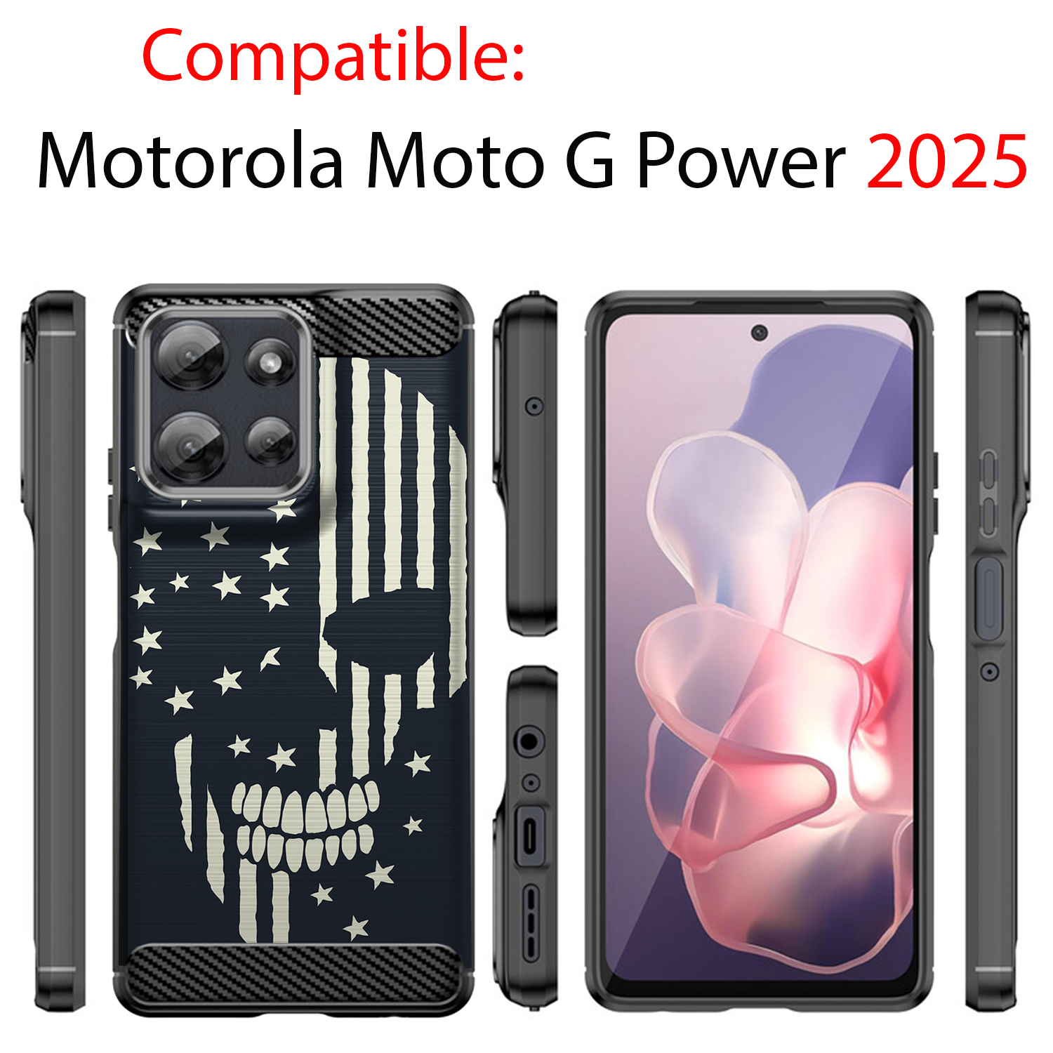 Case For Moto G Power 2025 | Flex TPU Fiber | Slim Black Protective Cover - Picture 19 of 53