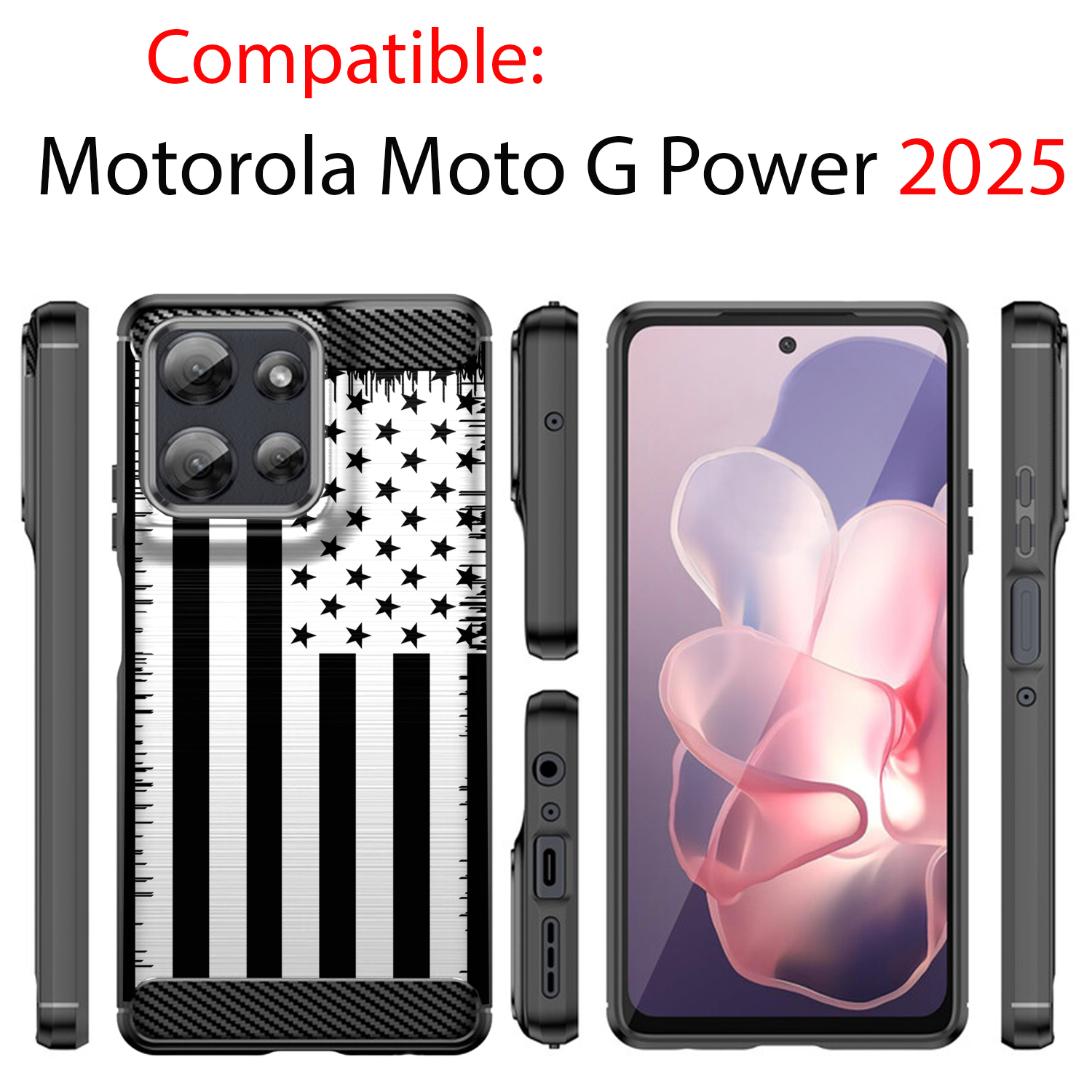 Case For Moto G Power 2025 | Flex TPU Fiber | Slim Black Protective Cover - Picture 23 of 53