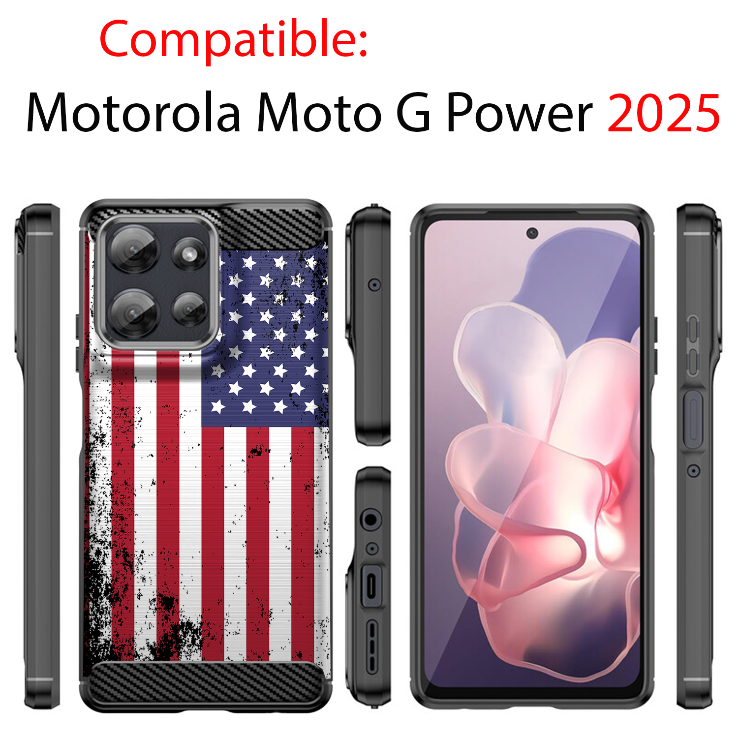Case For Moto G Power 2025 | Flex TPU Fiber | Slim Black Protective Cover - Picture 27 of 53