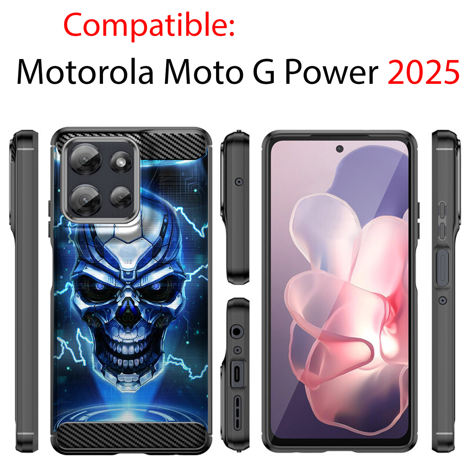 Case For Moto G Power 2025 | Flex TPU Fiber | Slim Black Protective Cover - Picture 31 of 53