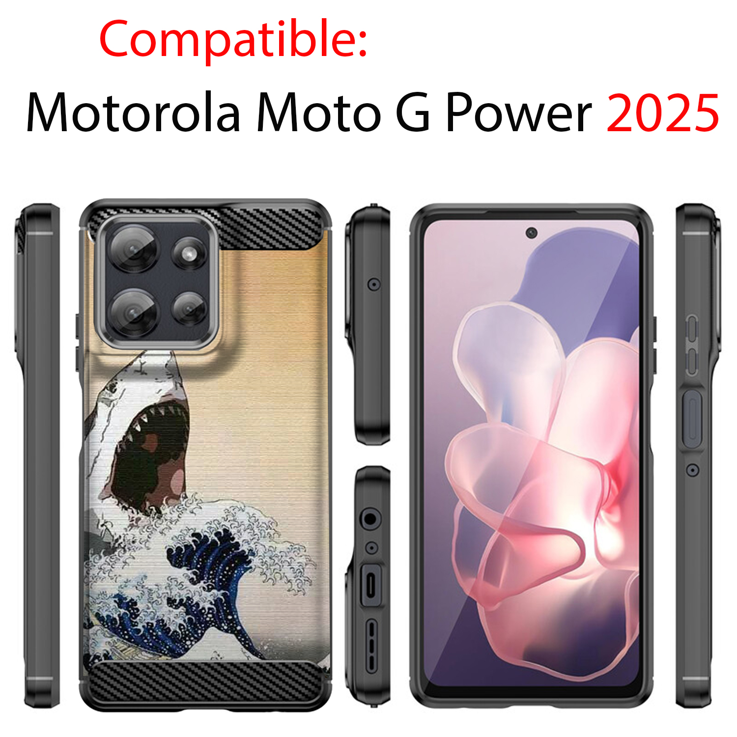 Case For Moto G Power 2025 | Flex TPU Fiber | Slim Black Protective Cover - Picture 39 of 53