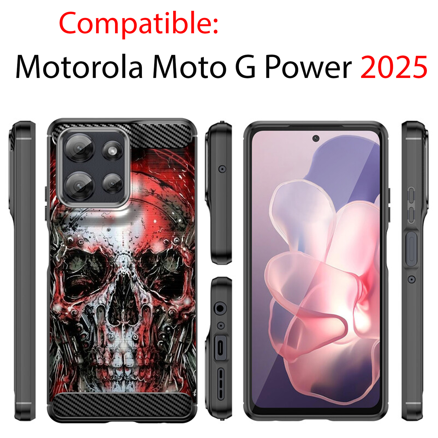 Case For Moto G Power 2025 | Flex TPU Fiber | Slim Black Protective Cover - Picture 51 of 53