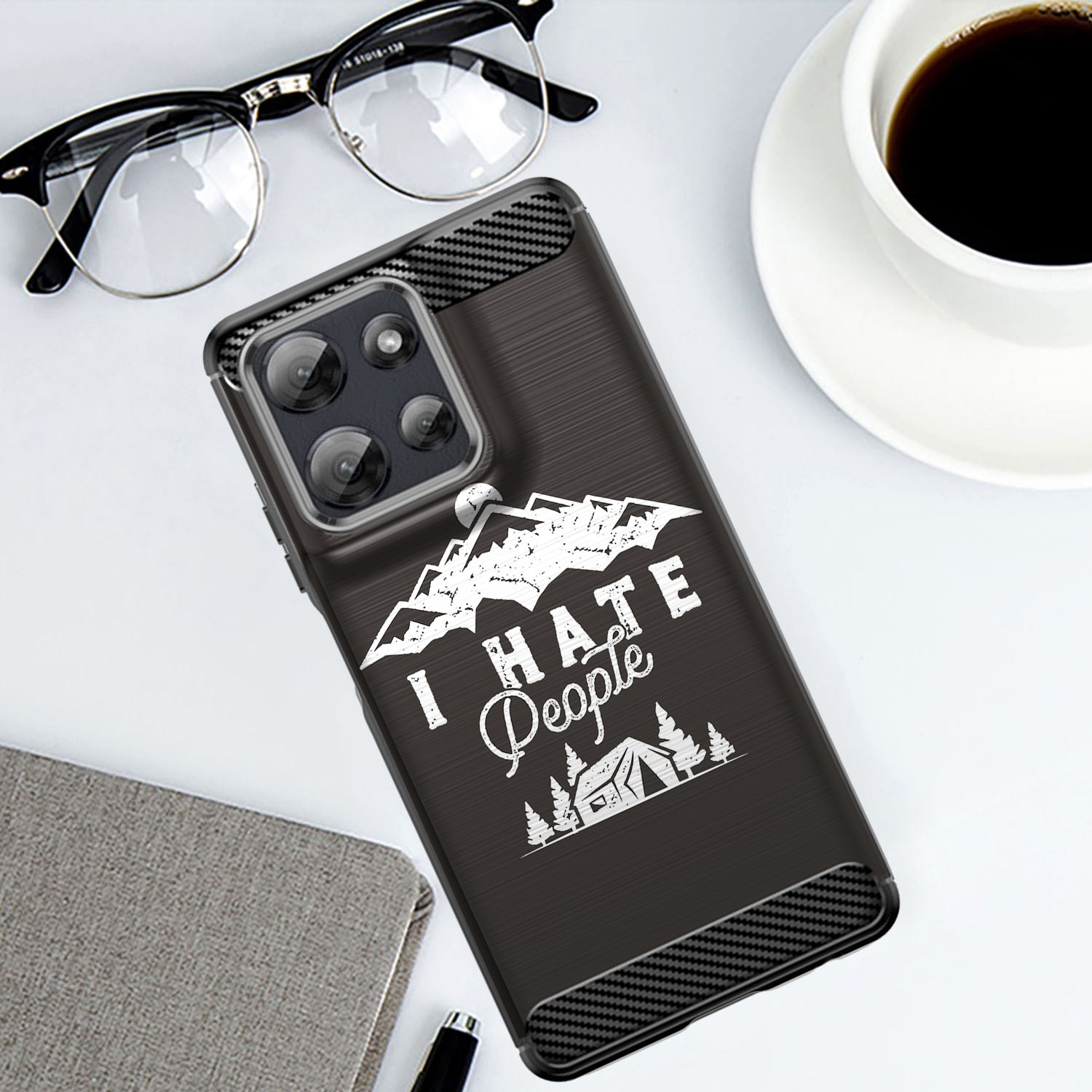 Hülle für Moto G Stylus 2025 | Flex TPU Faser | Matt Schwarz Flexibel Cover - Bild 13 von 89