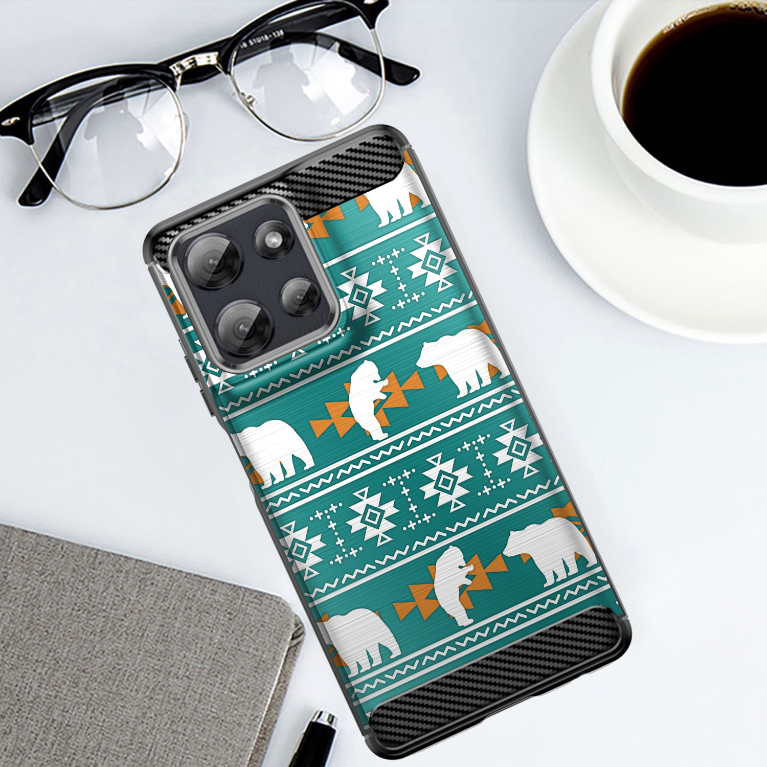Case For Moto G Stylus 2025 | Flex TPU | Tribal Design Slim Flexible Black Case - Picture 21 of 41