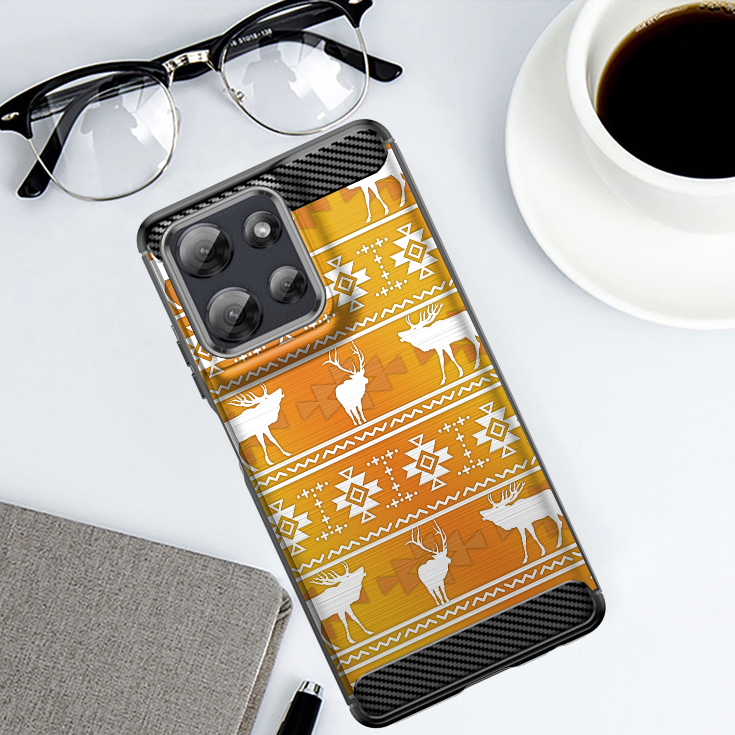 Case For Moto G Stylus 2025 | Flex TPU | Tribal Design Slim Flexible Black Case - Picture 41 of 41