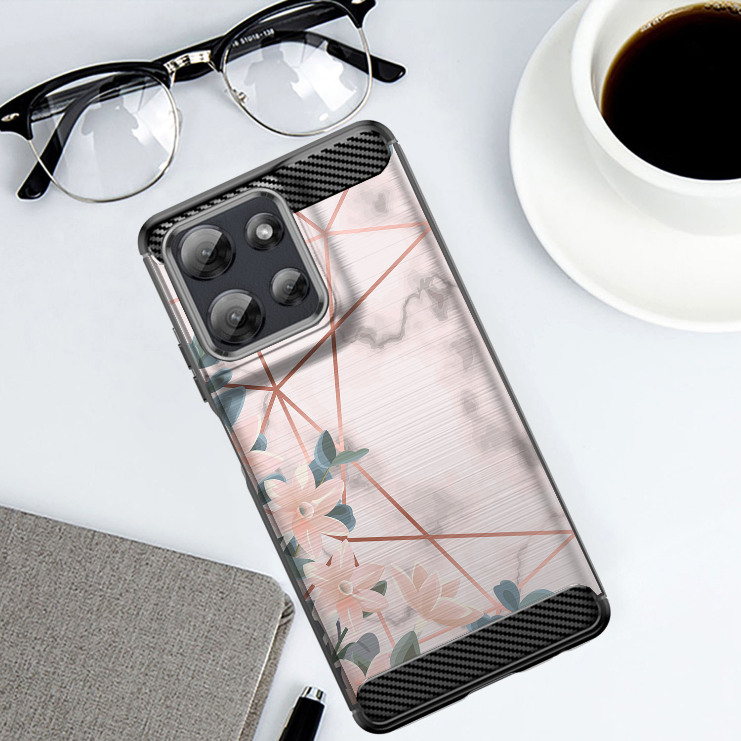 Custodia per Moto G Stylus 2025 | Flex TPU Fibra | Cover Protettiva Slim Nera - Foto 13 di 53