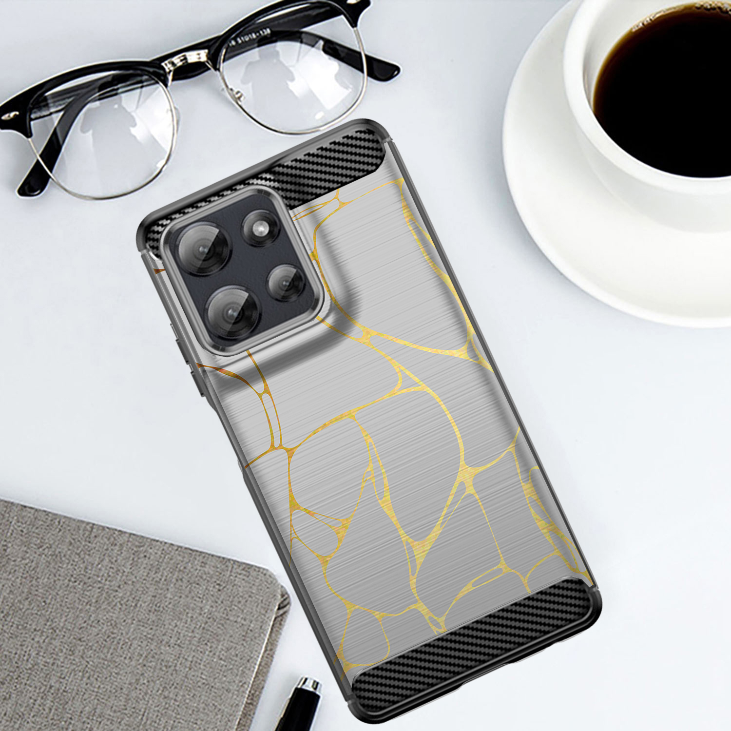 Custodia per Moto G Stylus 2025 | Flex TPU Fibra | Cover Protettiva Slim Nera - Foto 17 di 53