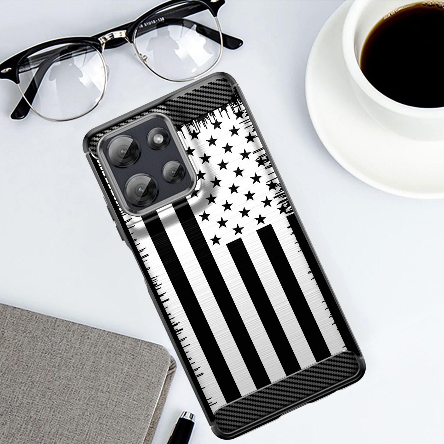 Custodia per Moto G Stylus 2025 | Flex TPU Fibra | Cover Protettiva Slim Nera - Foto 25 di 53