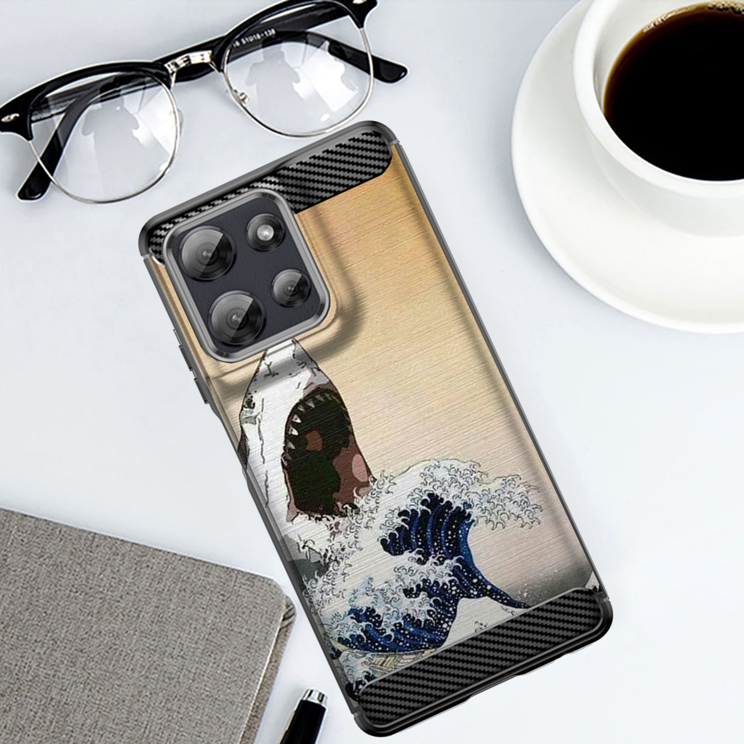 Custodia per Moto G Stylus 2025 | Flex TPU Fibra | Cover Protettiva Slim Nera - Foto 41 di 53