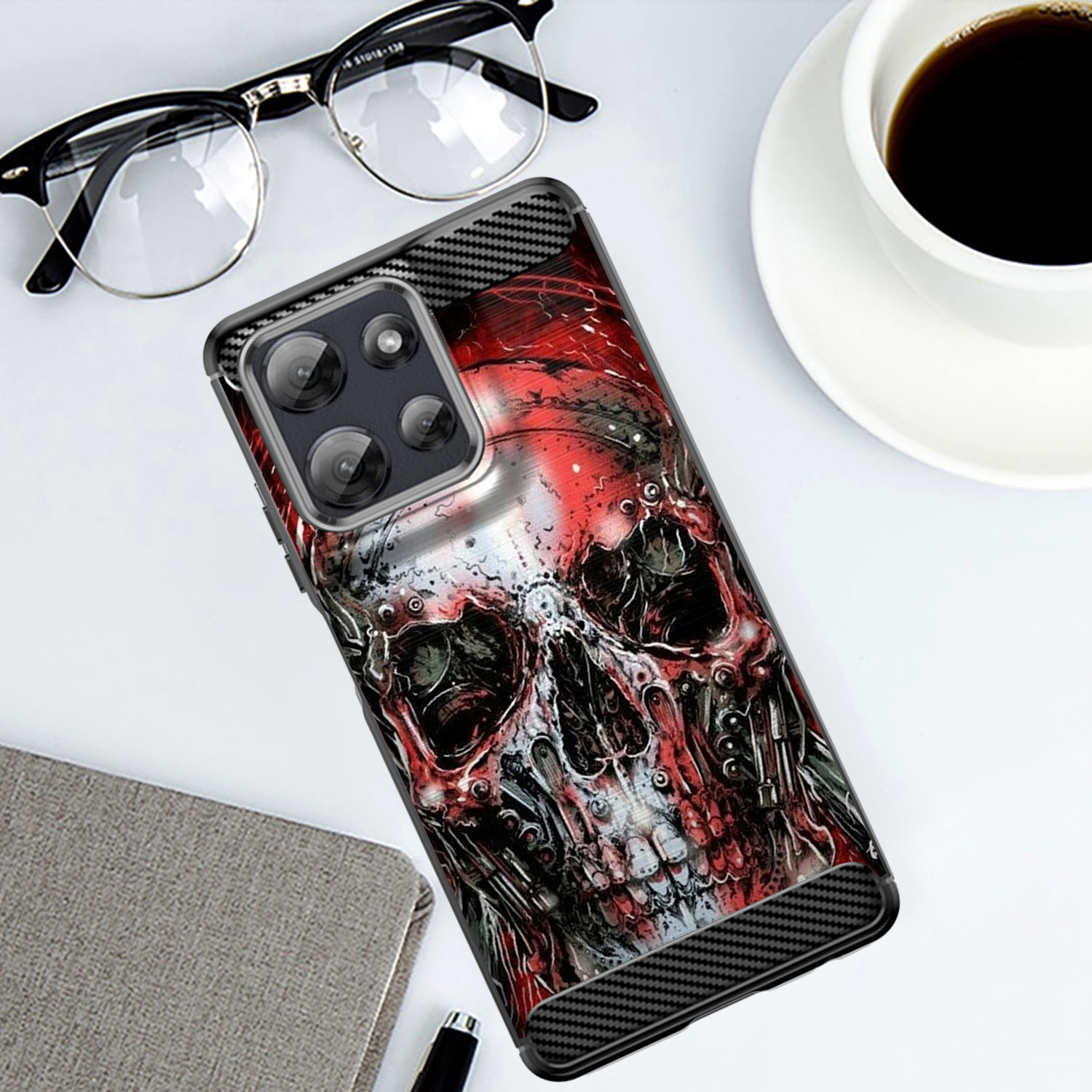 Custodia per Moto G Stylus 2025 | Flex TPU Fibra | Cover Protettiva Slim Nera - Foto 53 di 53
