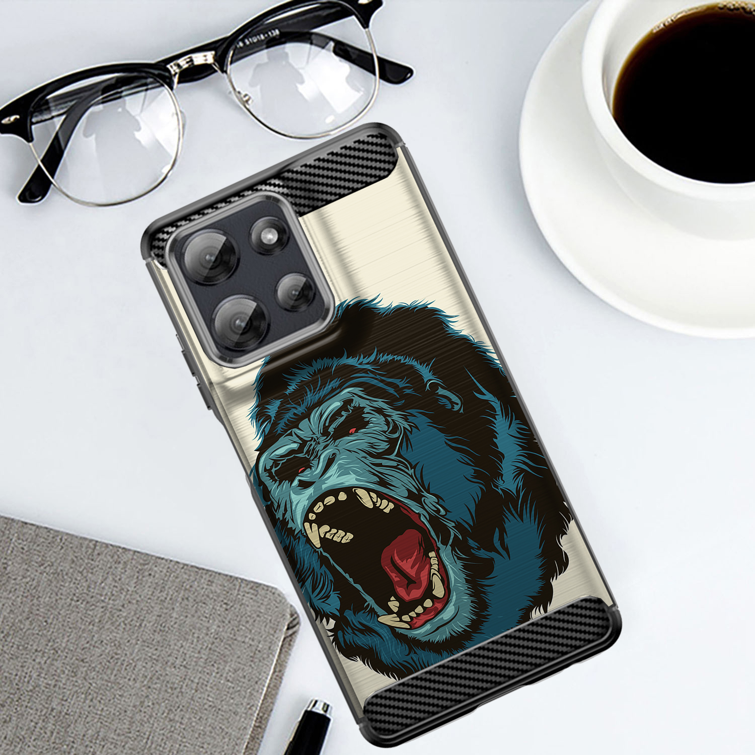 Hülle für Moto G Stylus 2025 | Flex TPU Faser | Matt Schwarz Flexibel Cover - Bild 69 von 89
