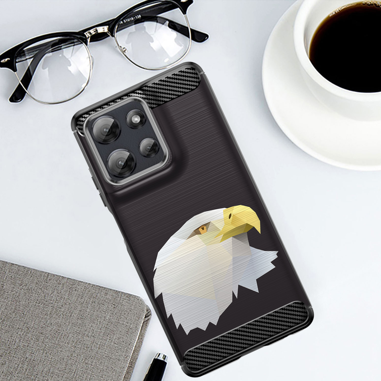 Hülle für Moto G Stylus 2025 | Flex TPU Faser | Matt Schwarz Flexibel Cover - Bild 73 von 89