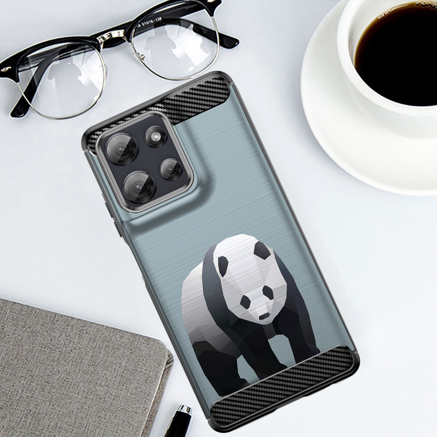 Hülle für Moto G Stylus 2025 | Flex TPU Faser | Matt Schwarz Flexibel Cover - Bild 77 von 89