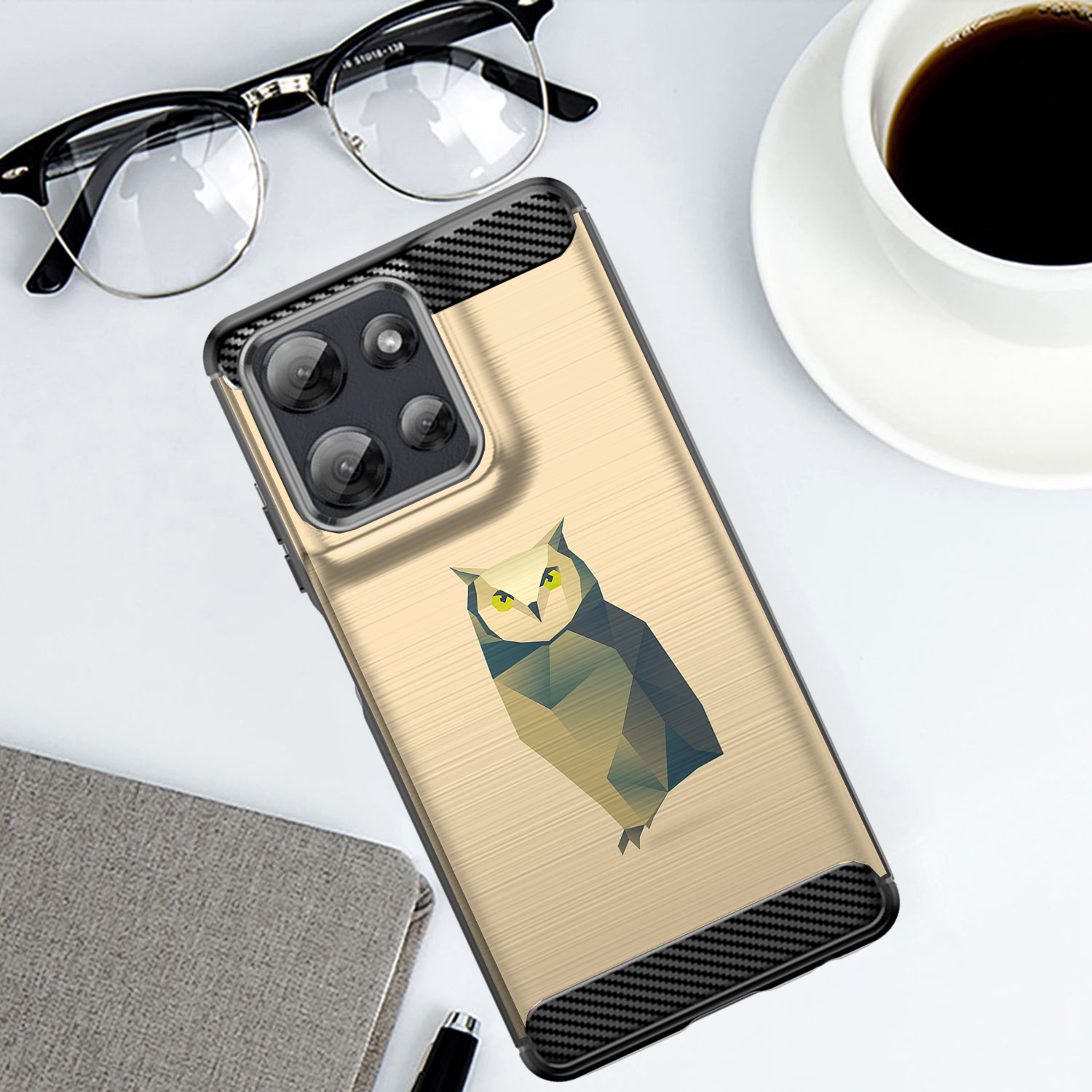 Hülle für Moto G Stylus 2025 | Flex TPU Faser | Matt Schwarz Flexibel Cover - Bild 89 von 89