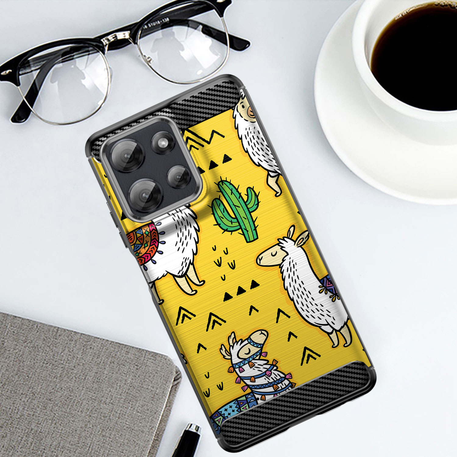 Hülle für Moto G Stylus 2025 | Flex TPU Faser | Matt Schwarz Flexibel Cover - Bild 25 von 89