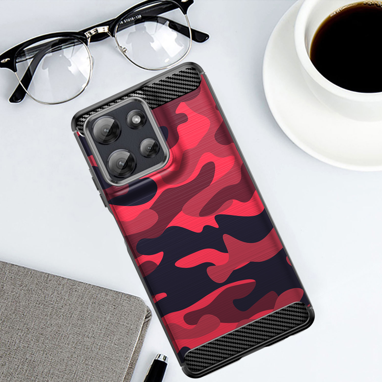 Hülle für Moto G Stylus 2025 | Flex TPU Faser | Matt Schwarz Flexibel Cover - Bild 61 von 89