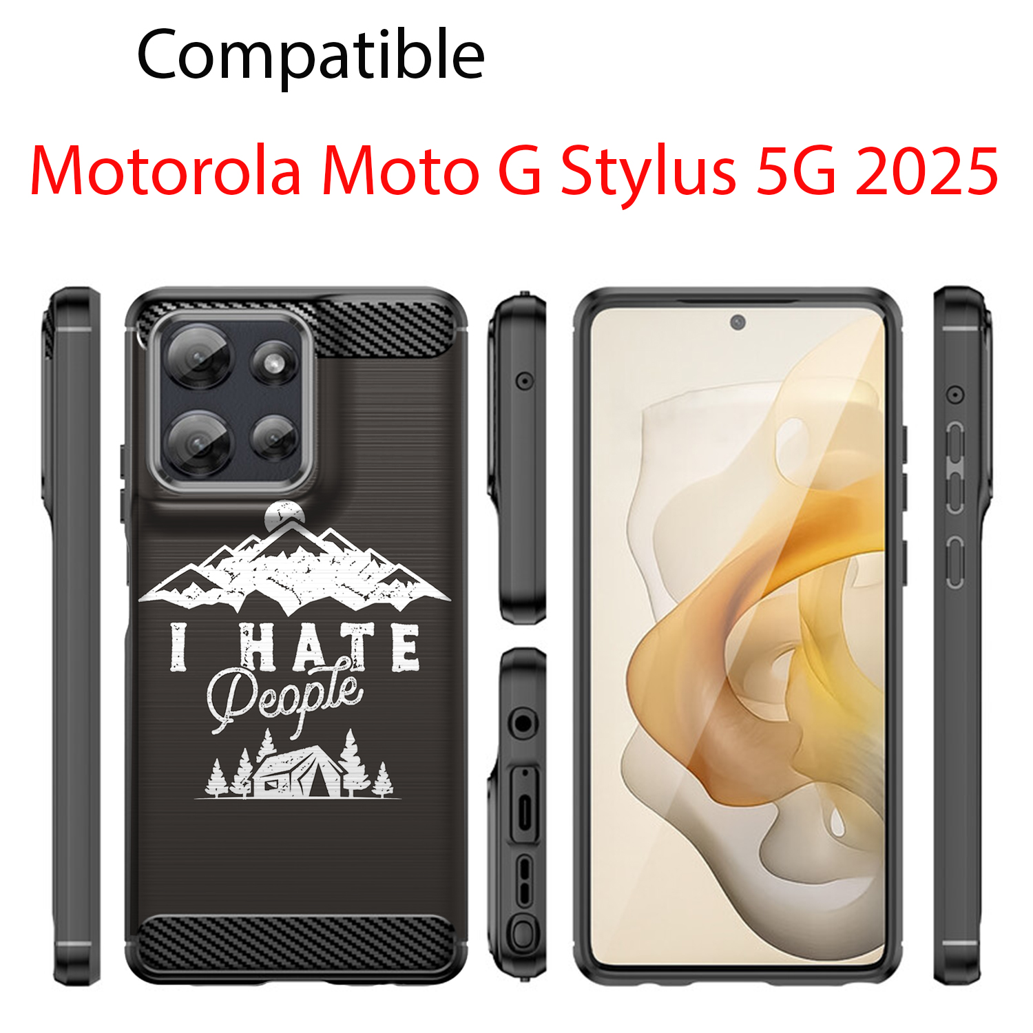 Hülle für Moto G Stylus 2025 | Flex TPU Faser | Matt Schwarz Flexibel Cover - Bild 11 von 89