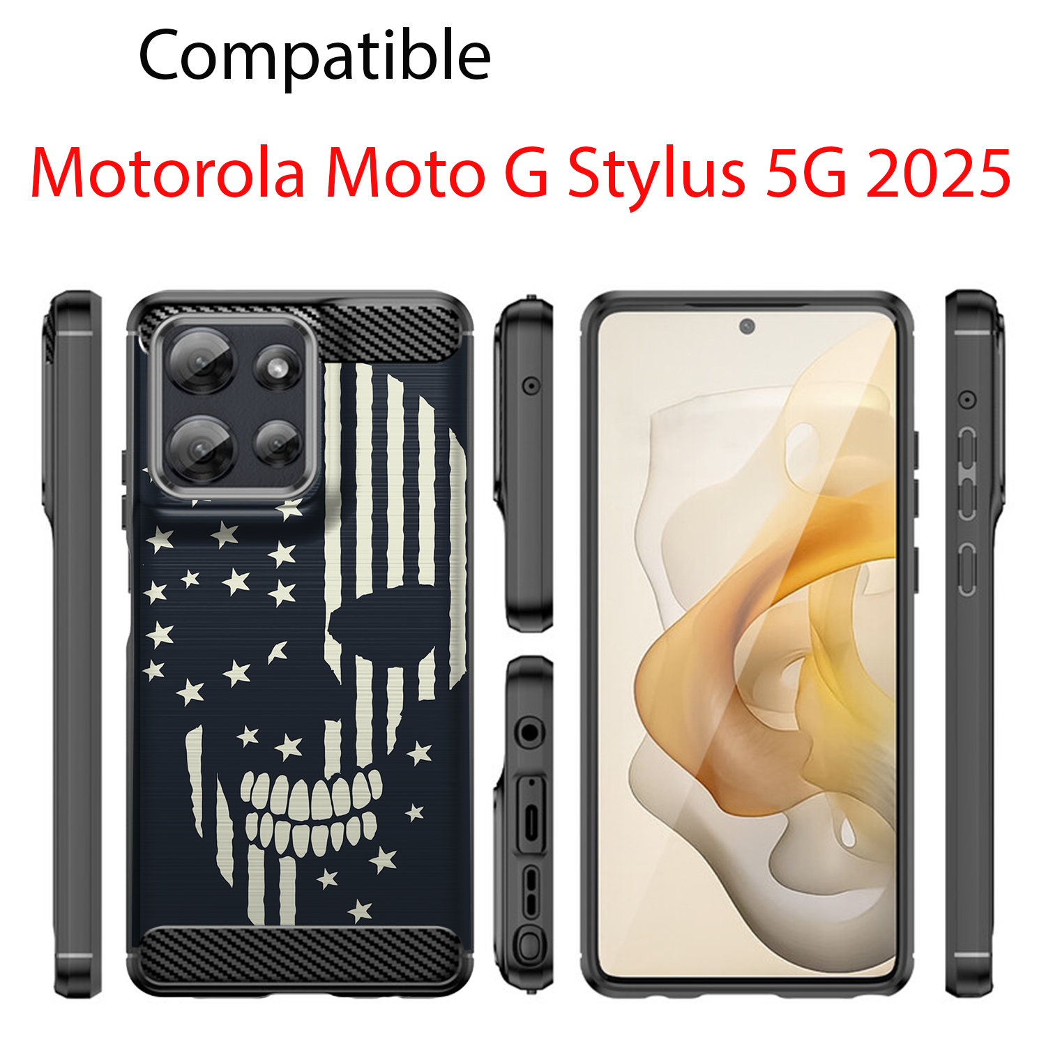 Custodia per Moto G Stylus 2025 | Flex TPU Fibra | Cover Protettiva Slim Nera - Foto 19 di 53