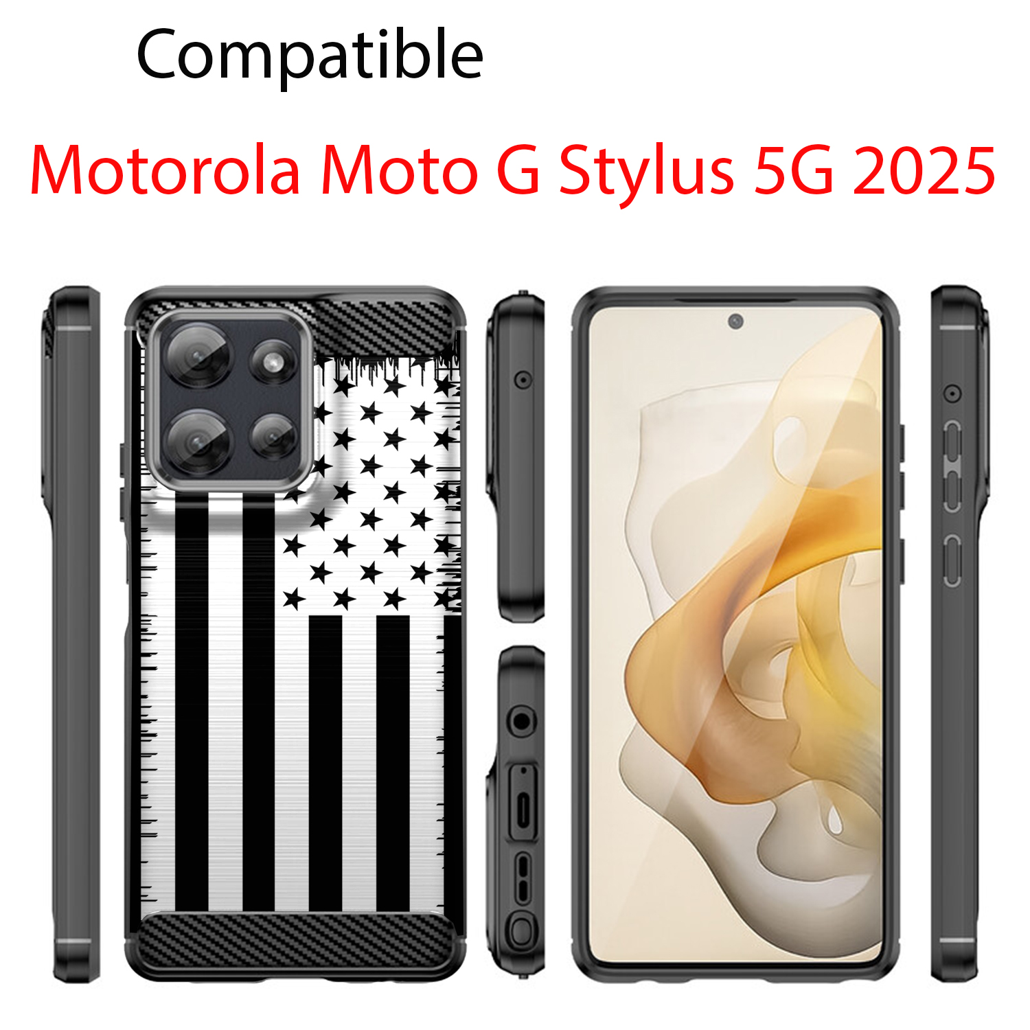 Custodia per Moto G Stylus 2025 | Flex TPU Fibra | Cover Protettiva Slim Nera - Foto 23 di 53