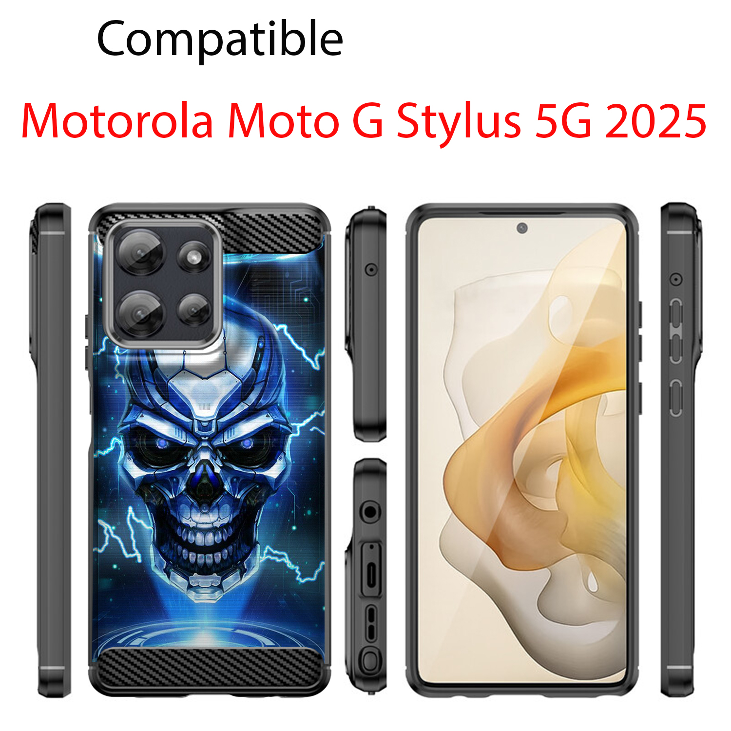 Custodia per Moto G Stylus 2025 | Flex TPU Fibra | Cover Protettiva Slim Nera - Foto 31 di 53