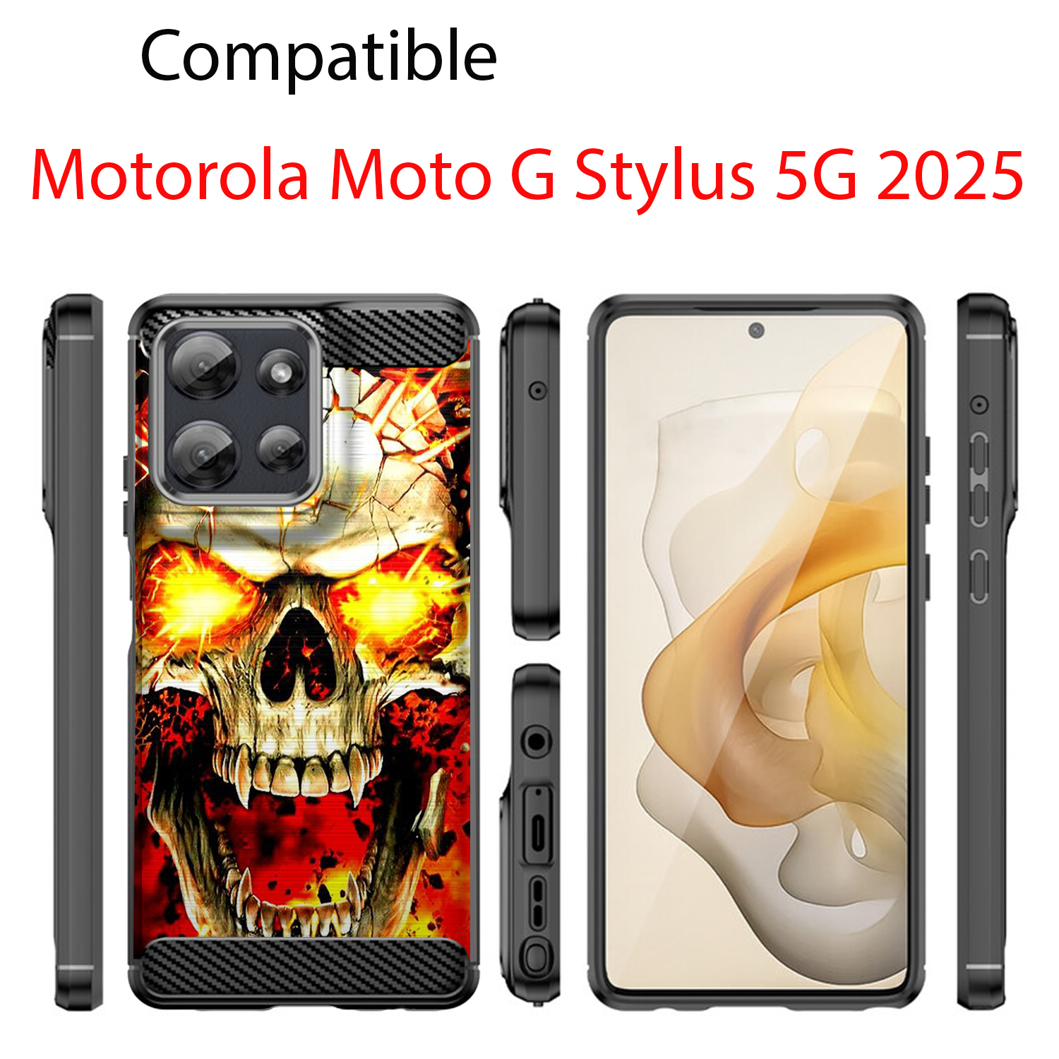 Custodia per Moto G Stylus 2025 | Flex TPU Fibra | Cover Protettiva Slim Nera - Foto 35 di 53