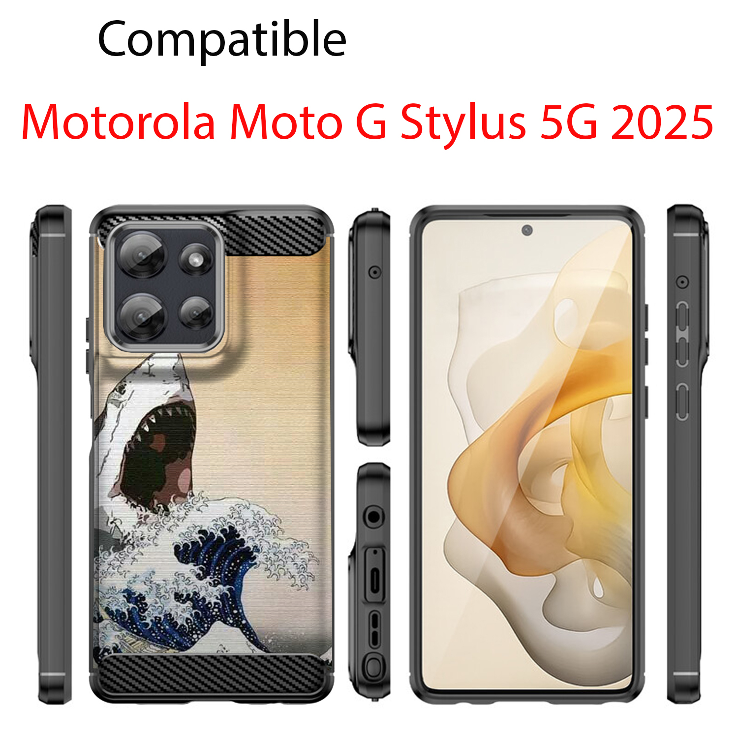 Custodia per Moto G Stylus 2025 | Flex TPU Fibra | Cover Protettiva Slim Nera - Foto 39 di 53