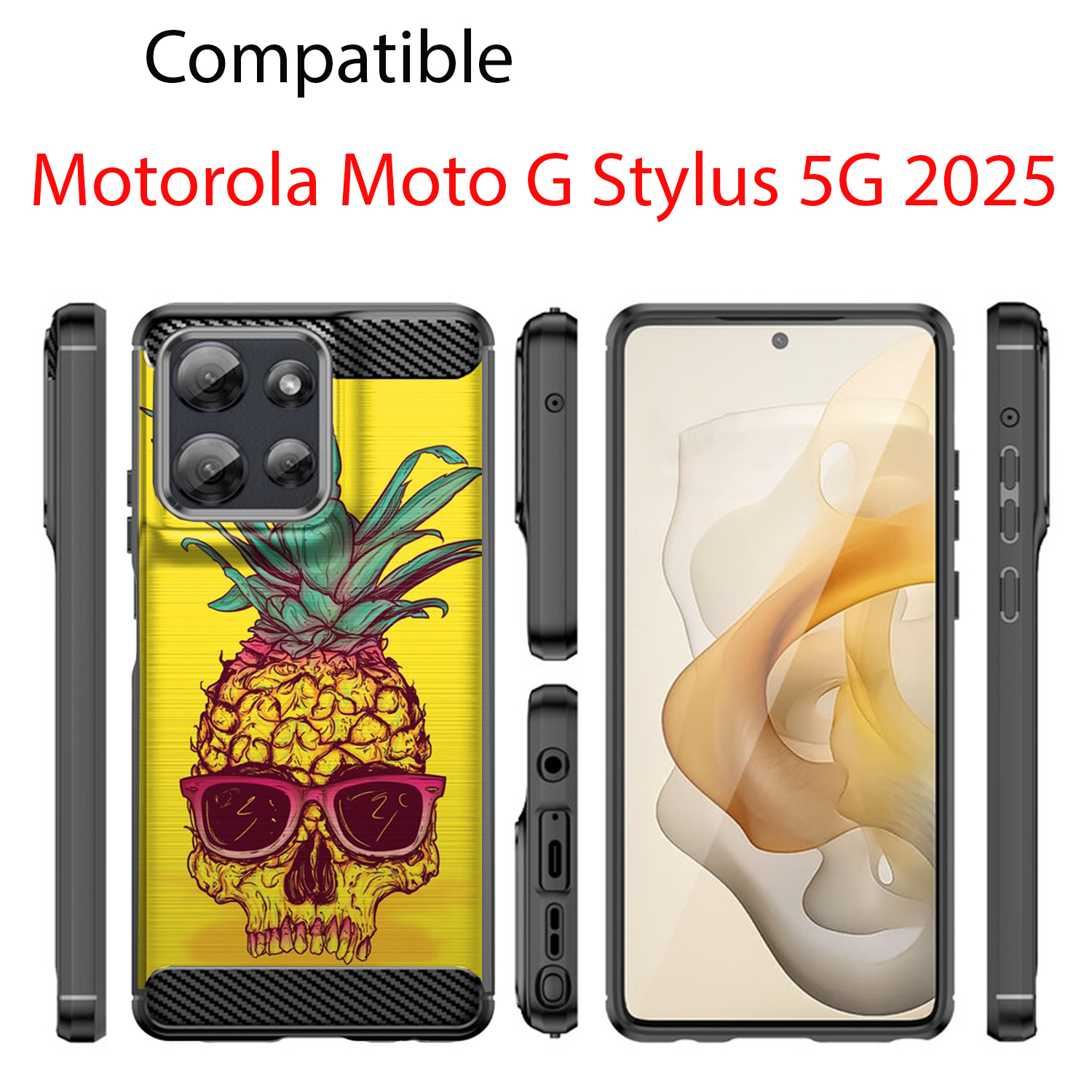 Custodia per Moto G Stylus 2025 | Flex TPU Fibra | Cover Protettiva Slim Nera - Foto 43 di 53