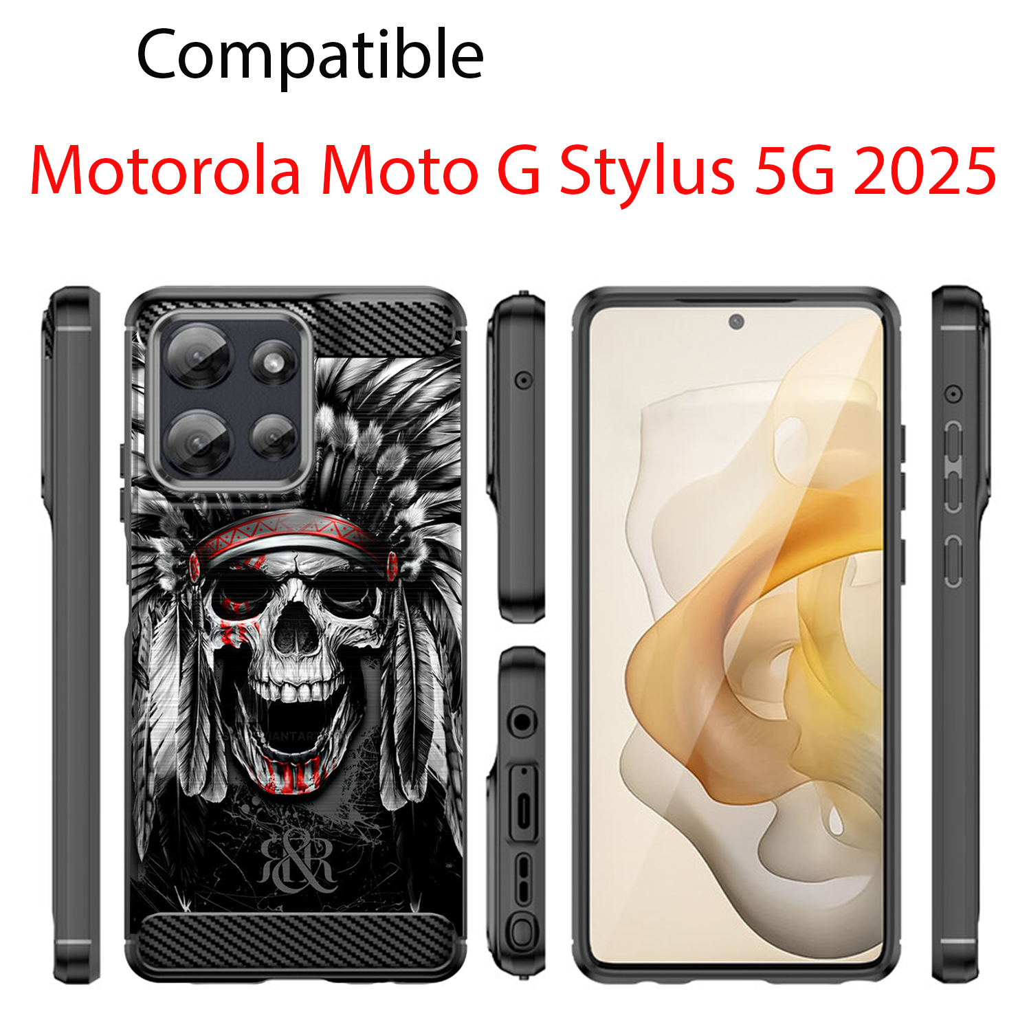 Custodia per Moto G Stylus 2025 | Flex TPU Fibra | Cover Protettiva Slim Nera - Foto 47 di 53