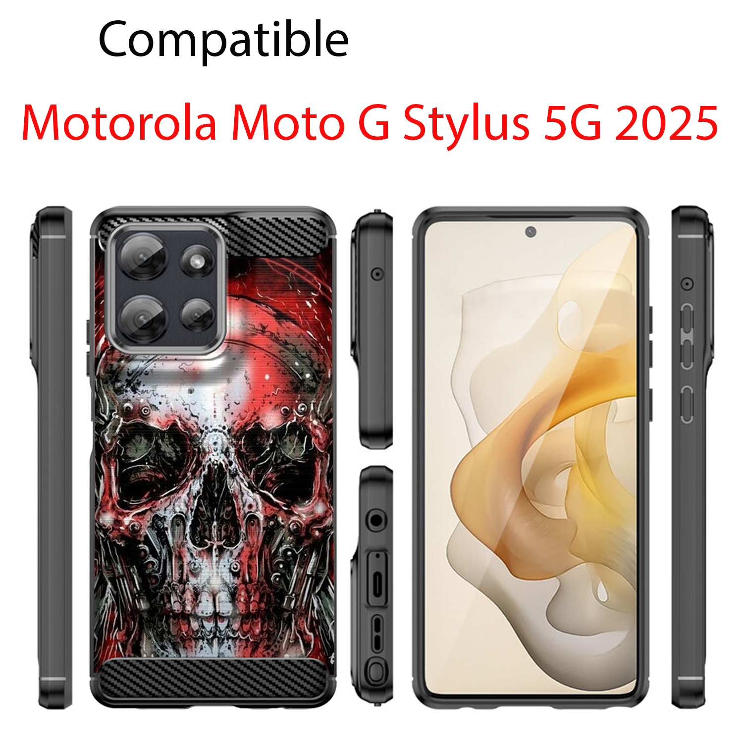 Custodia per Moto G Stylus 2025 | Flex TPU Fibra | Cover Protettiva Slim Nera - Foto 51 di 53