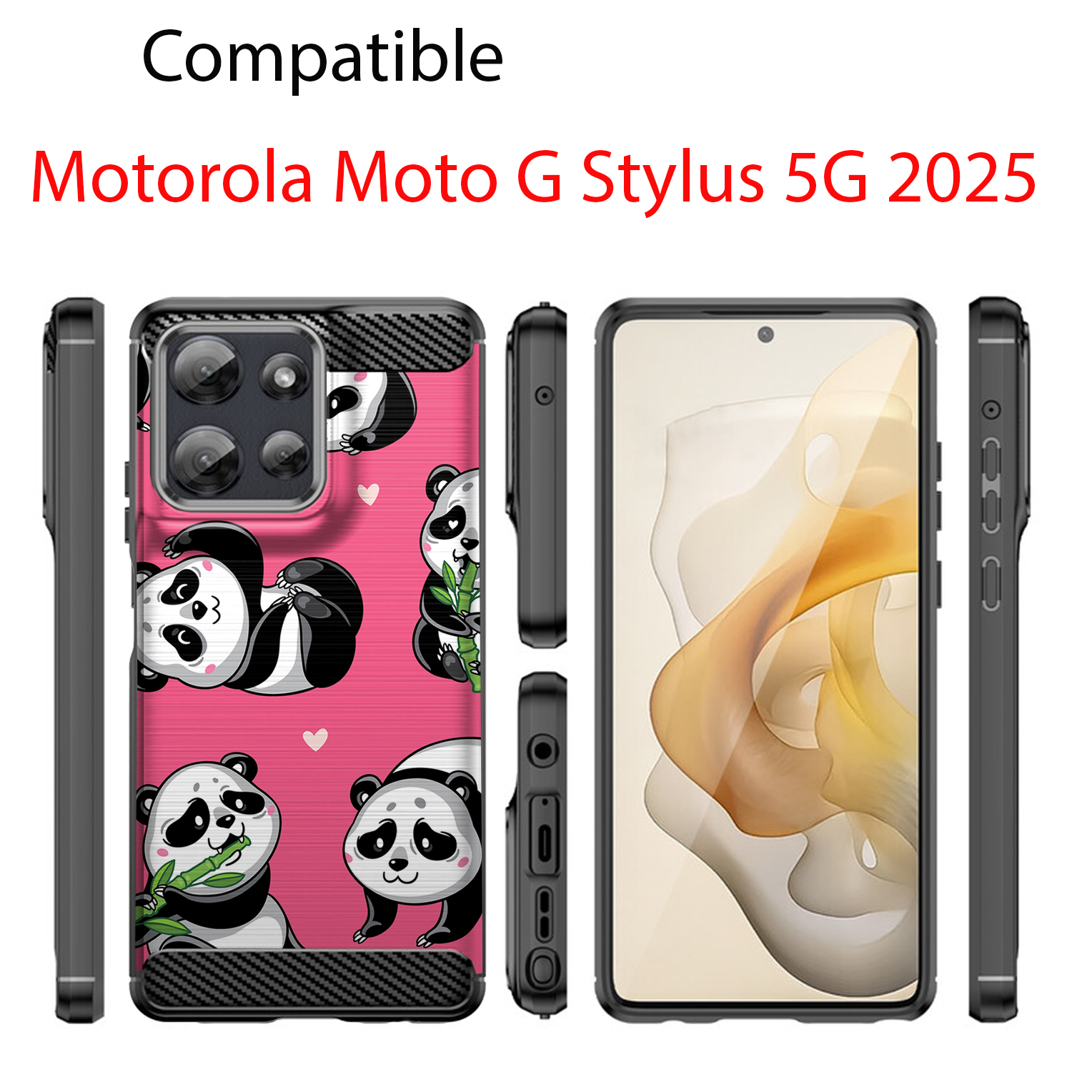 Hülle für Moto G Stylus 2025 | Flex TPU Faser | Matt Schwarz Flexibel Cover - Bild 63 von 89