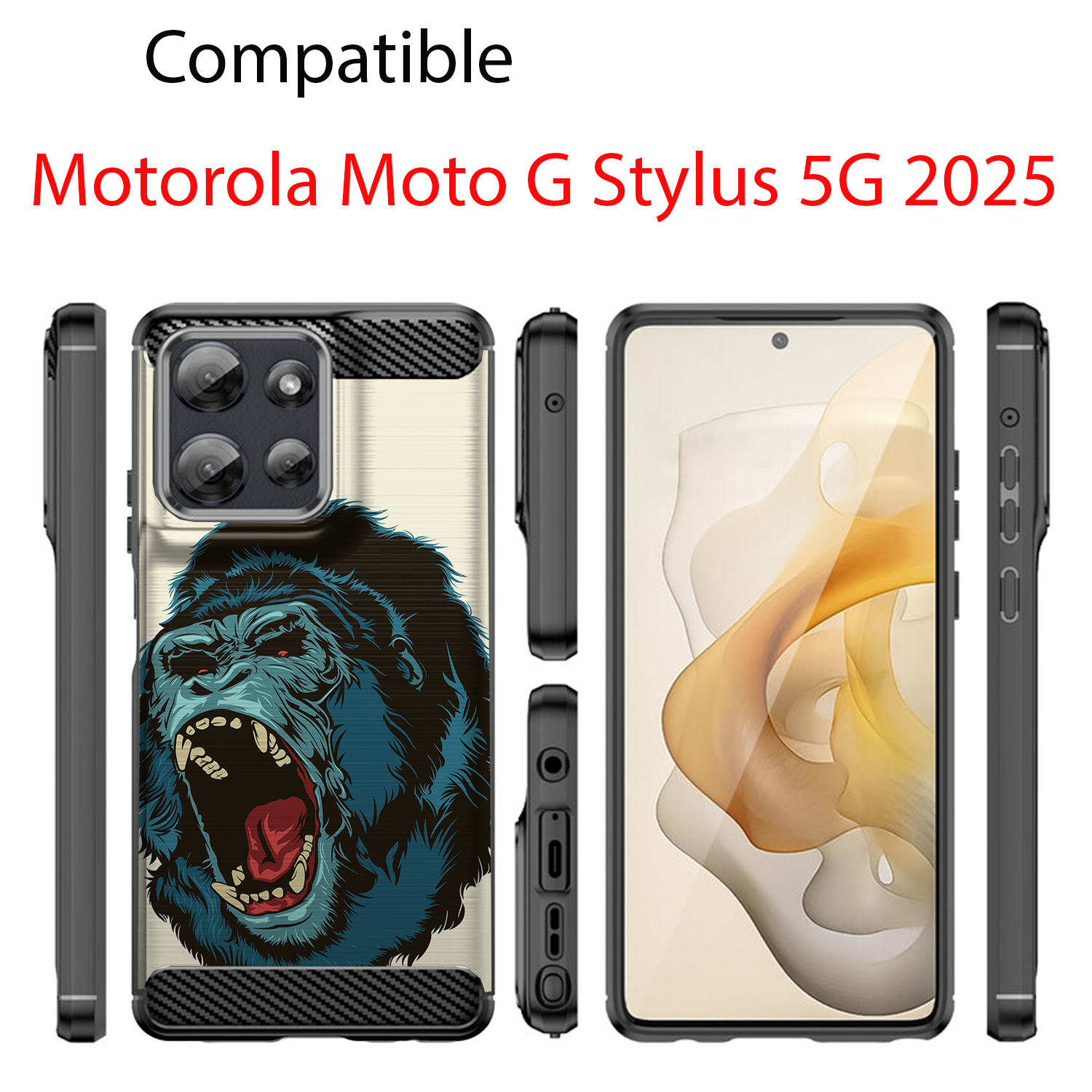 Hülle für Moto G Stylus 2025 | Flex TPU Faser | Matt Schwarz Flexibel Cover - Bild 67 von 89