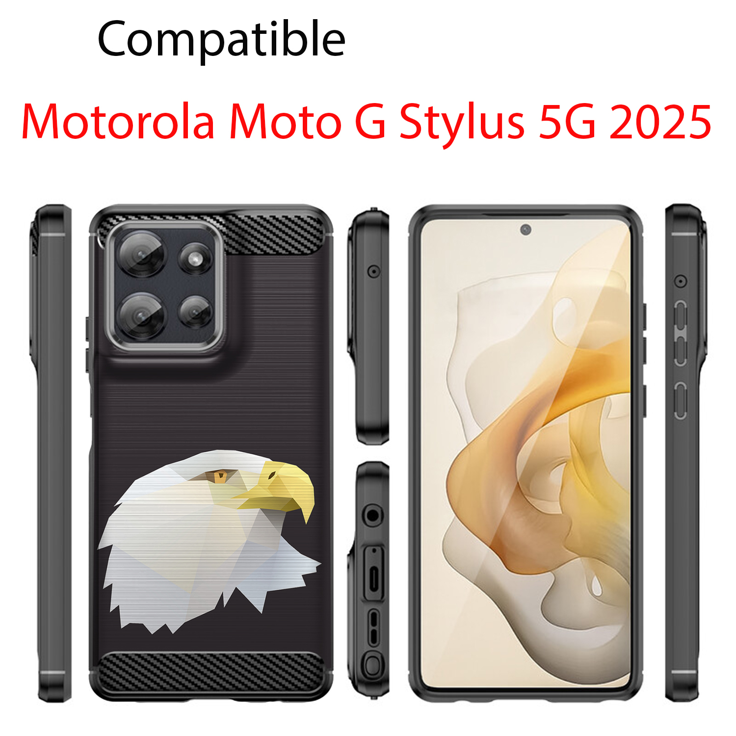 Hülle für Moto G Stylus 2025 | Flex TPU Faser | Matt Schwarz Flexibel Cover - Bild 71 von 89