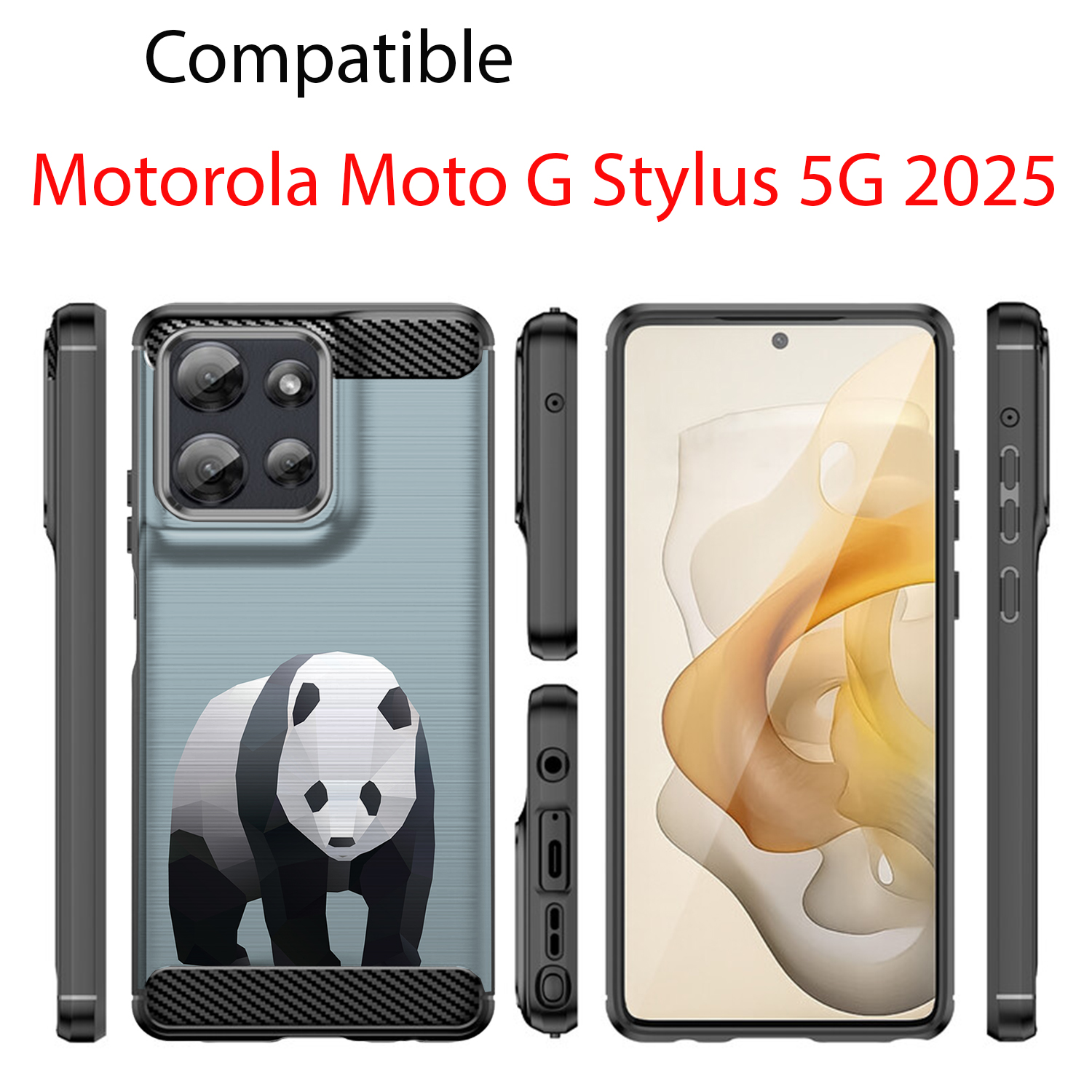 Hülle für Moto G Stylus 2025 | Flex TPU Faser | Matt Schwarz Flexibel Cover - Bild 75 von 89
