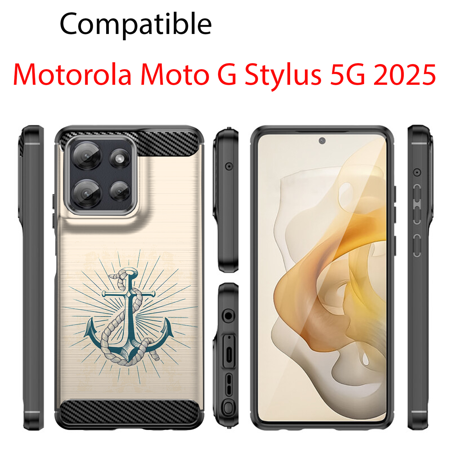 Hülle für Moto G Stylus 2025 | Flex TPU Faser | Matt Schwarz Flexibel Cover - Bild 79 von 89